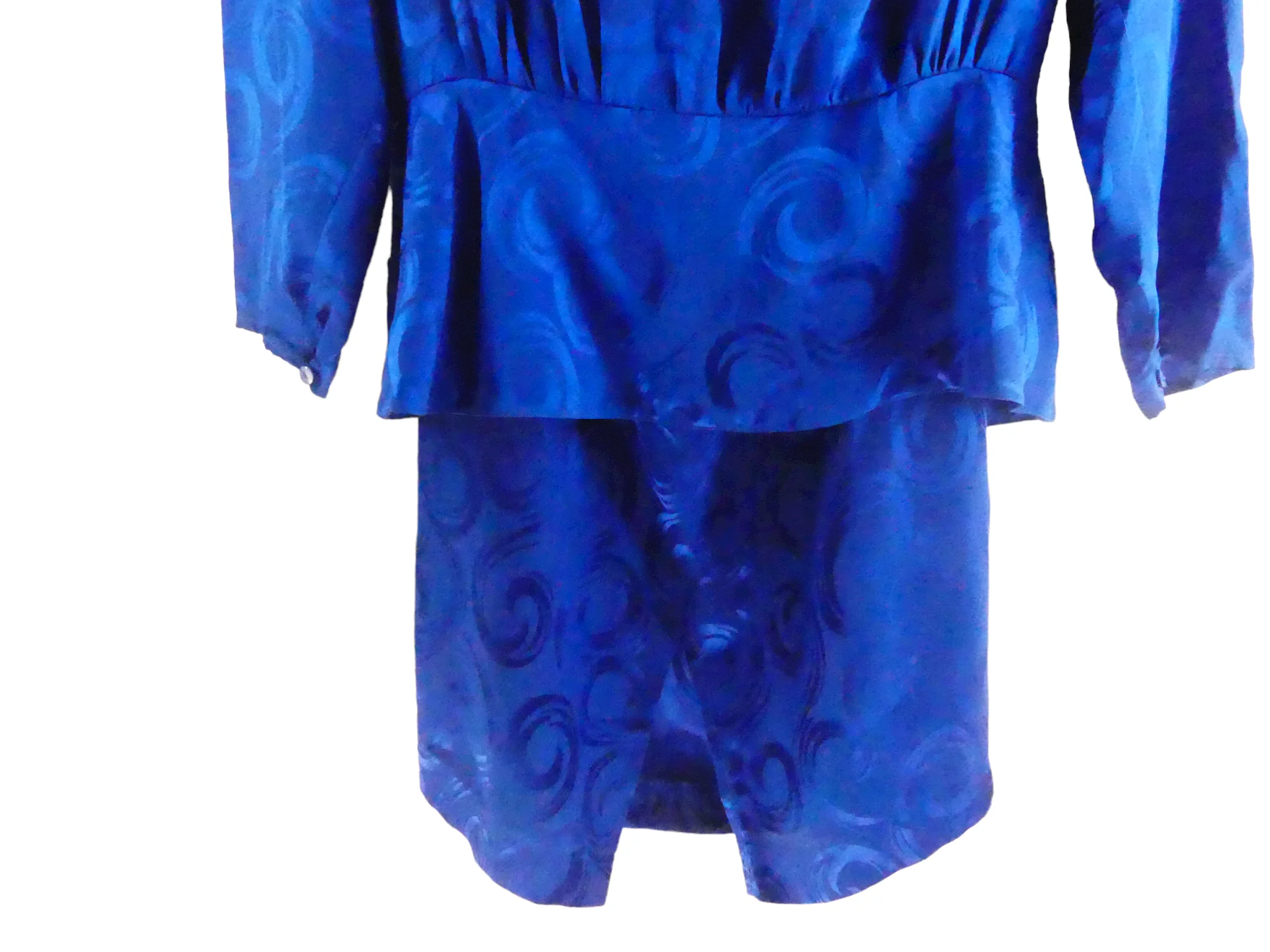 80s 100% Royal Blue Silk Suit By Argenti - Image 10