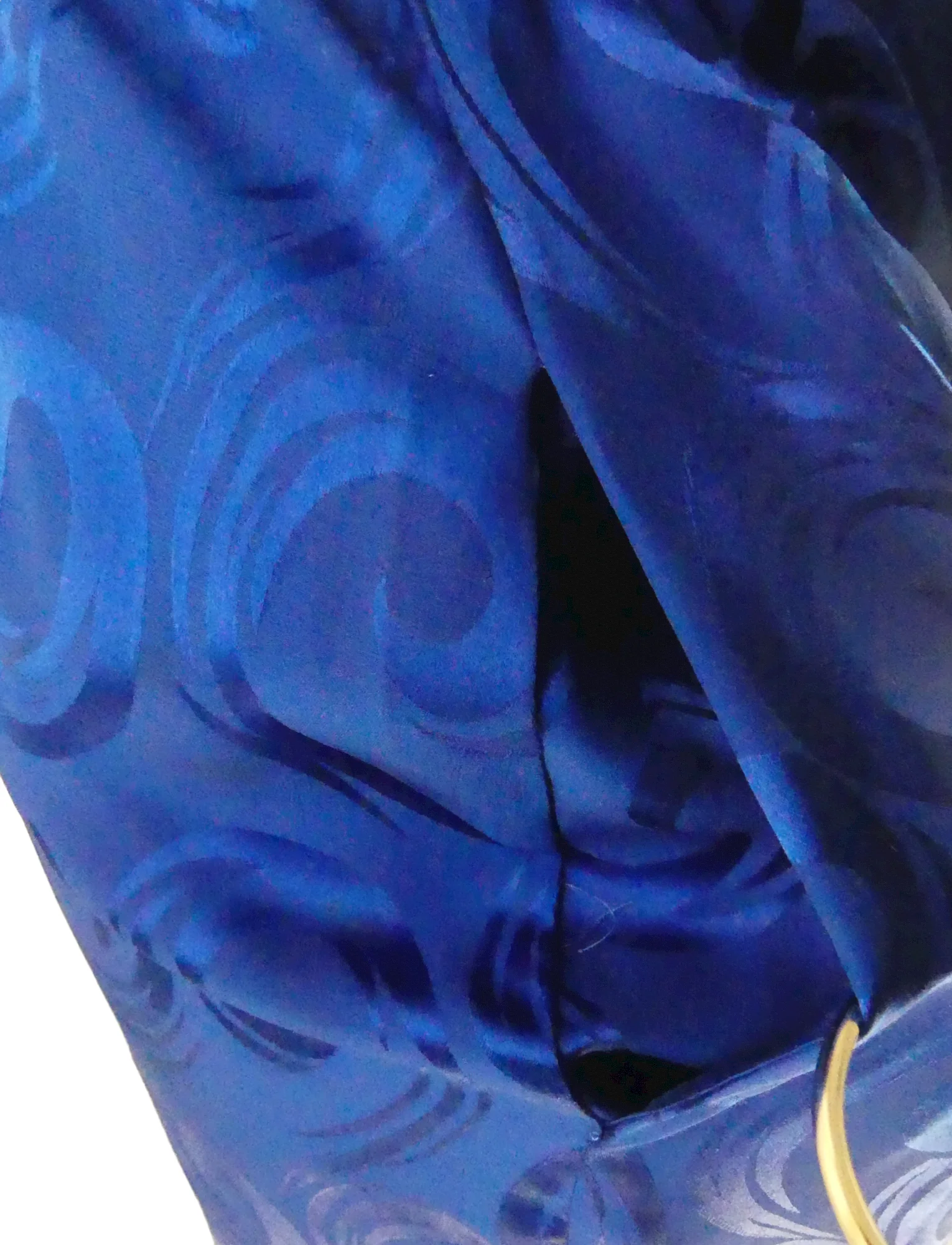 80s 100% Royal Blue Silk Suit By Argenti - Image 9