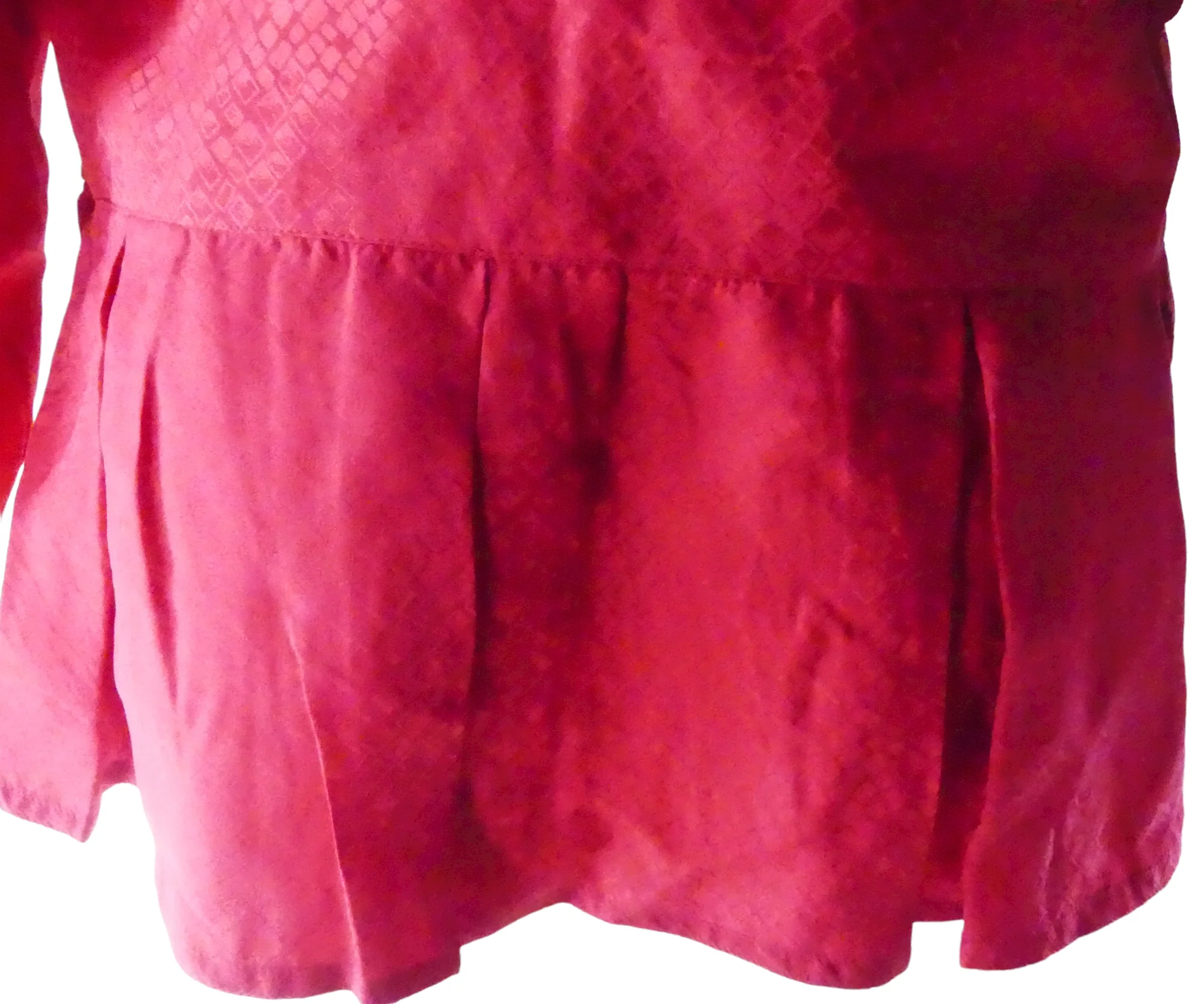 80s 100% Silk Blouse With Peplum By Argenti - Image 3