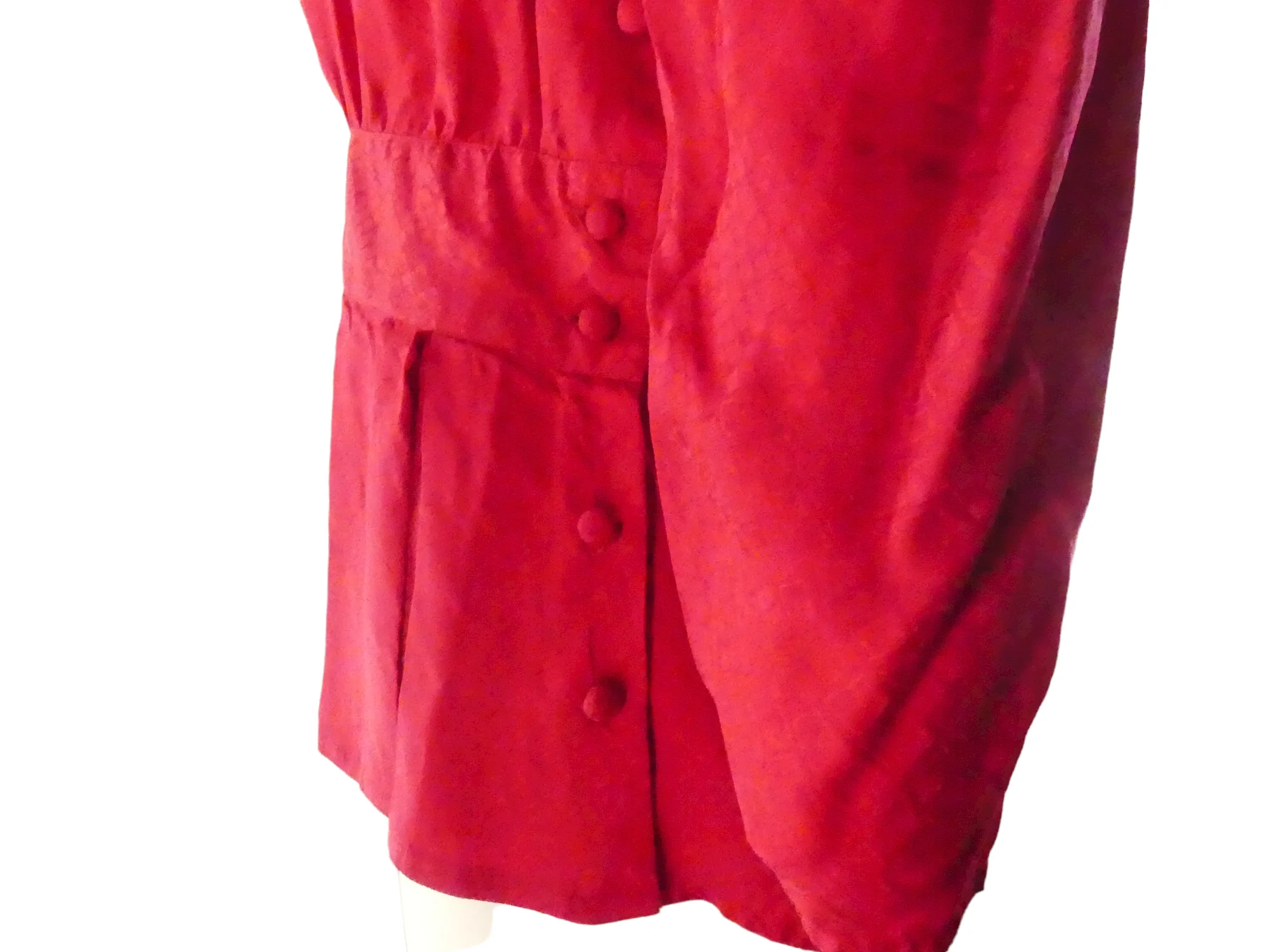 80s 100% Silk Blouse With Peplum By Argenti - Image 4