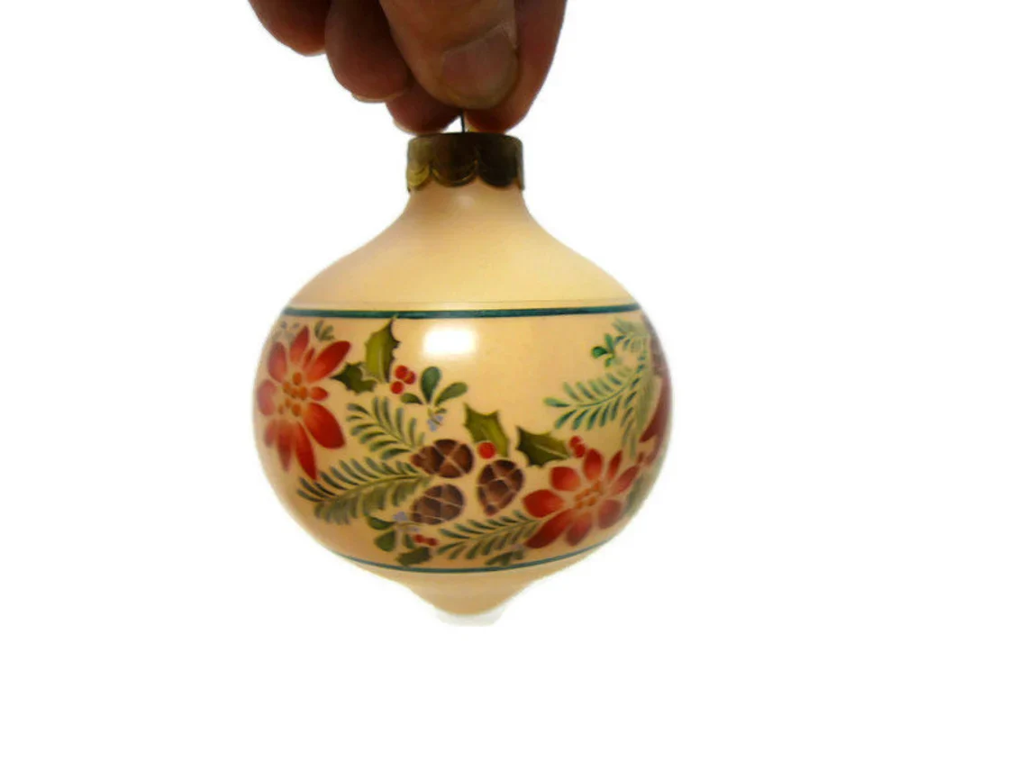 80s 1989 Grandmother Teardrop Shape Glass Ornament By Hallmark - Image 4