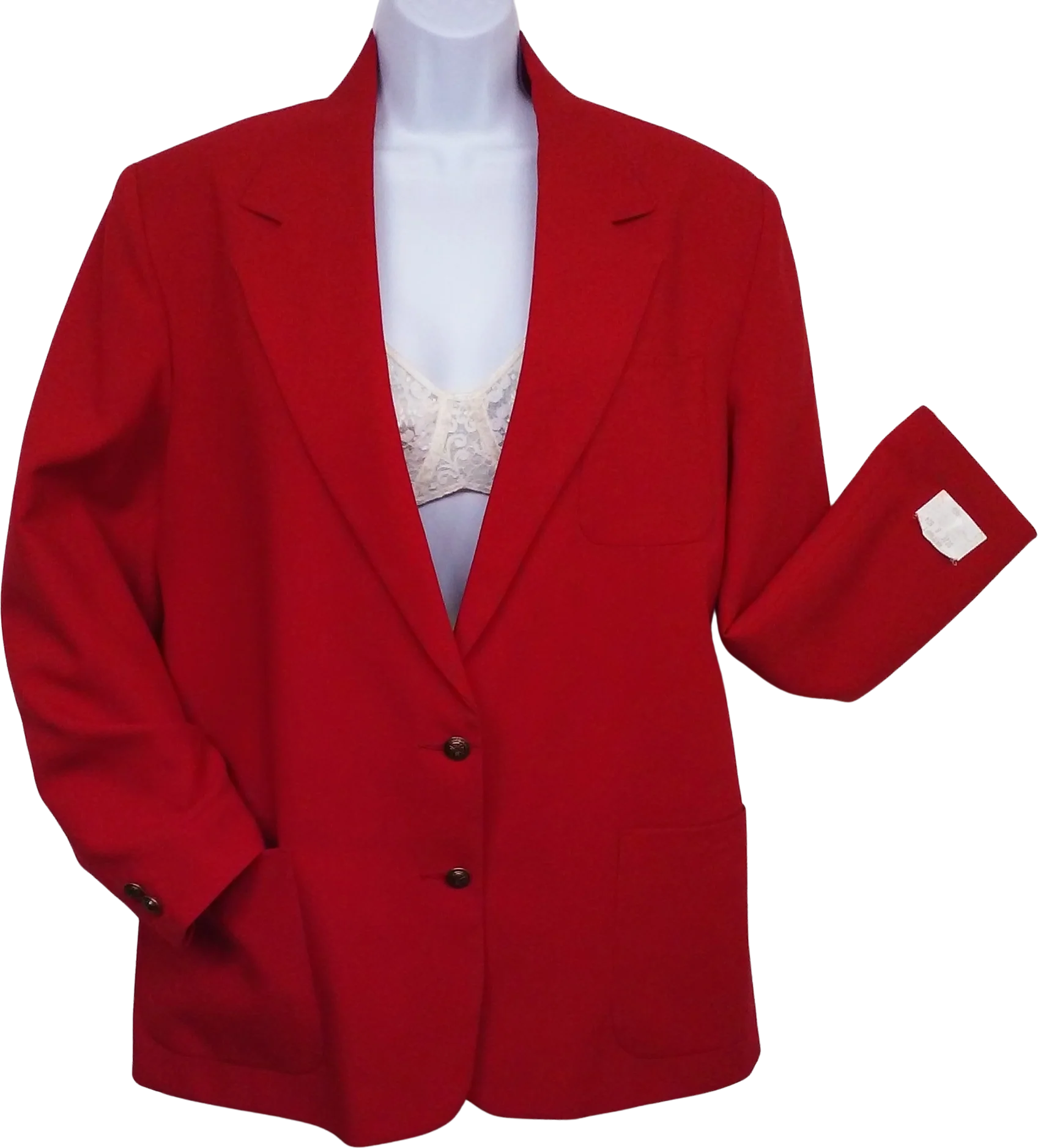 80s 2-button Blazer Saturated Color Dbl-knit Polyester By Artcraft Blazers Made In Usa Deadstock