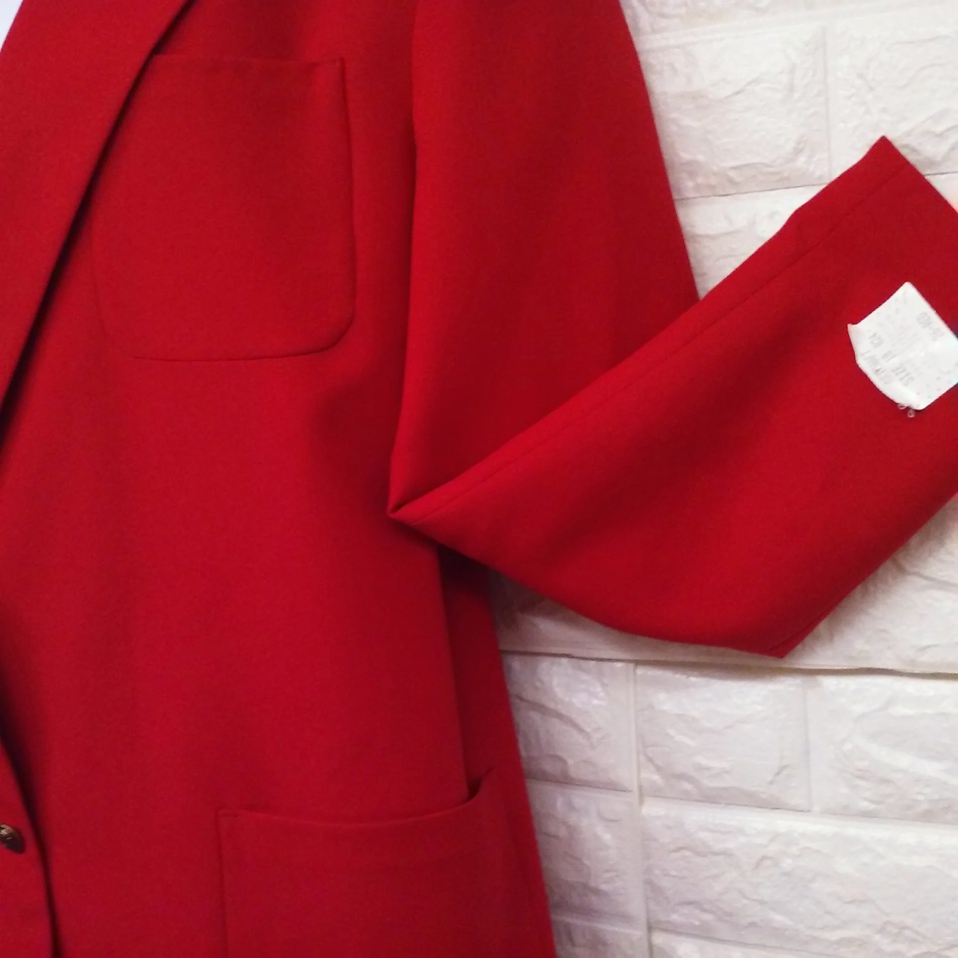 80s 2-button Blazer Saturated Color Dbl-knit Polyester By Artcraft Blazers Made In Usa Deadstock - Image 6