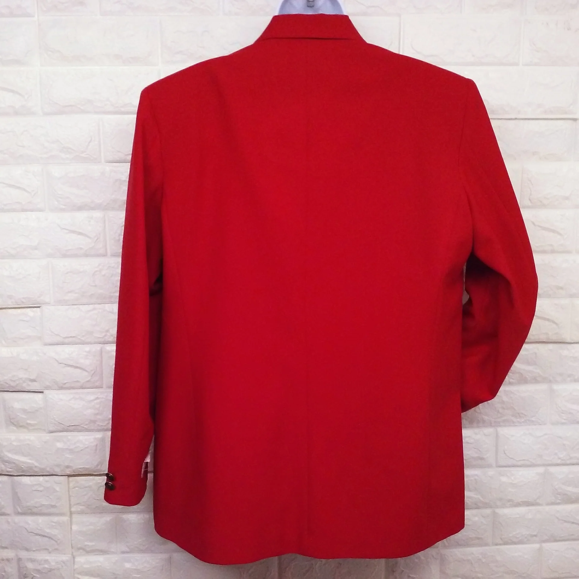 80s 2-button Blazer Saturated Color Dbl-knit Polyester By Artcraft Blazers Made In Usa Deadstock - Image 9