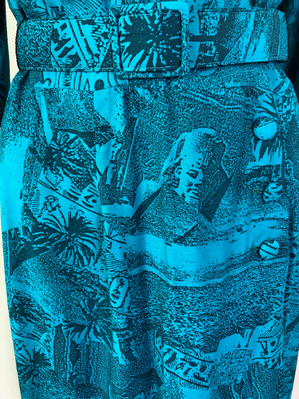 80s 40s-inspired Egypt Tourist Mermaid Trumpet Dress By Sterling Silver - Image 7
