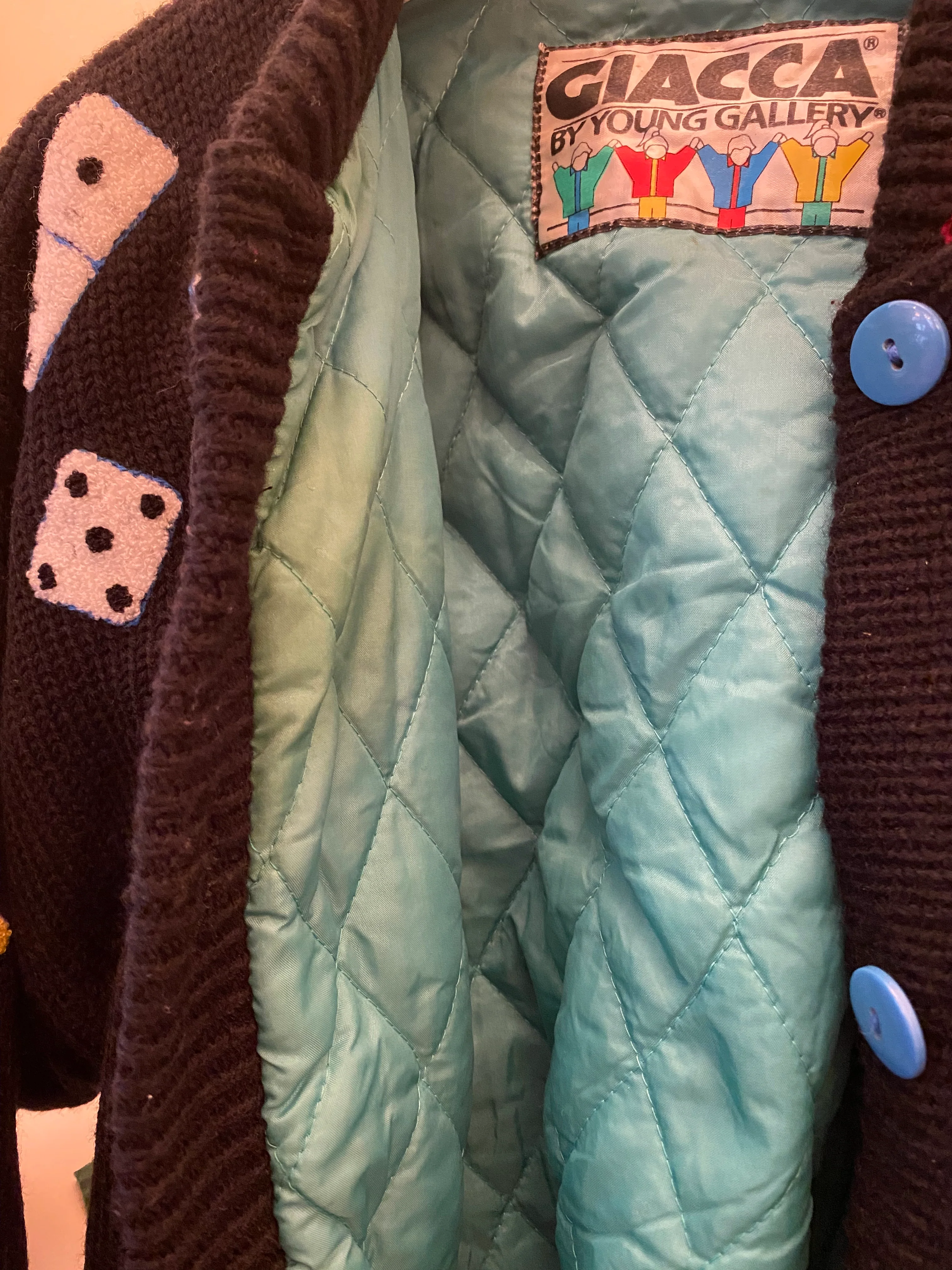80s Knit Jacket With Quilting Liner Puffer Jacet By Giacca by Young Gallery - Image 13