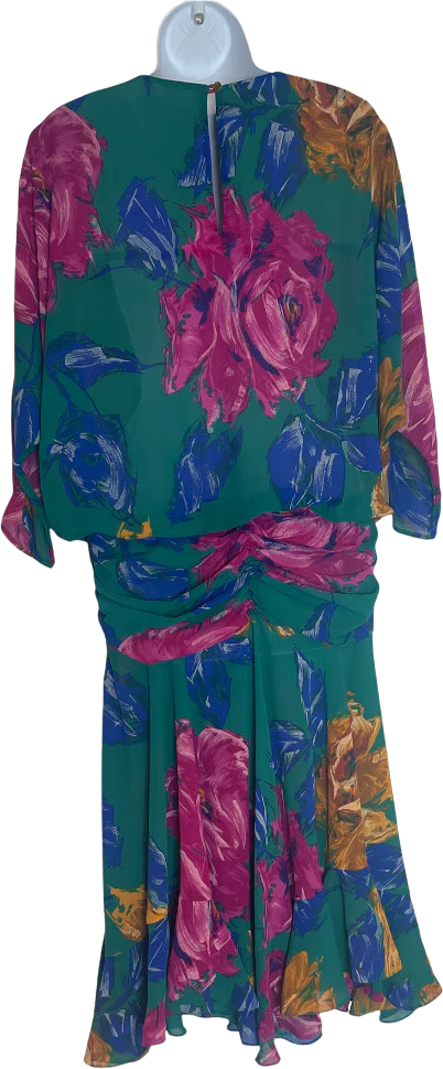 80s Does 20s Floral Flapper Gatsby Tea Party Dress By Kono - Image 2