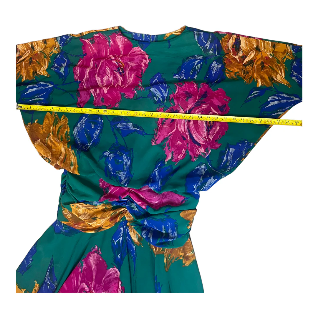 80s Does 20s Floral Flapper Gatsby Tea Party Dress By Kono - Image 5