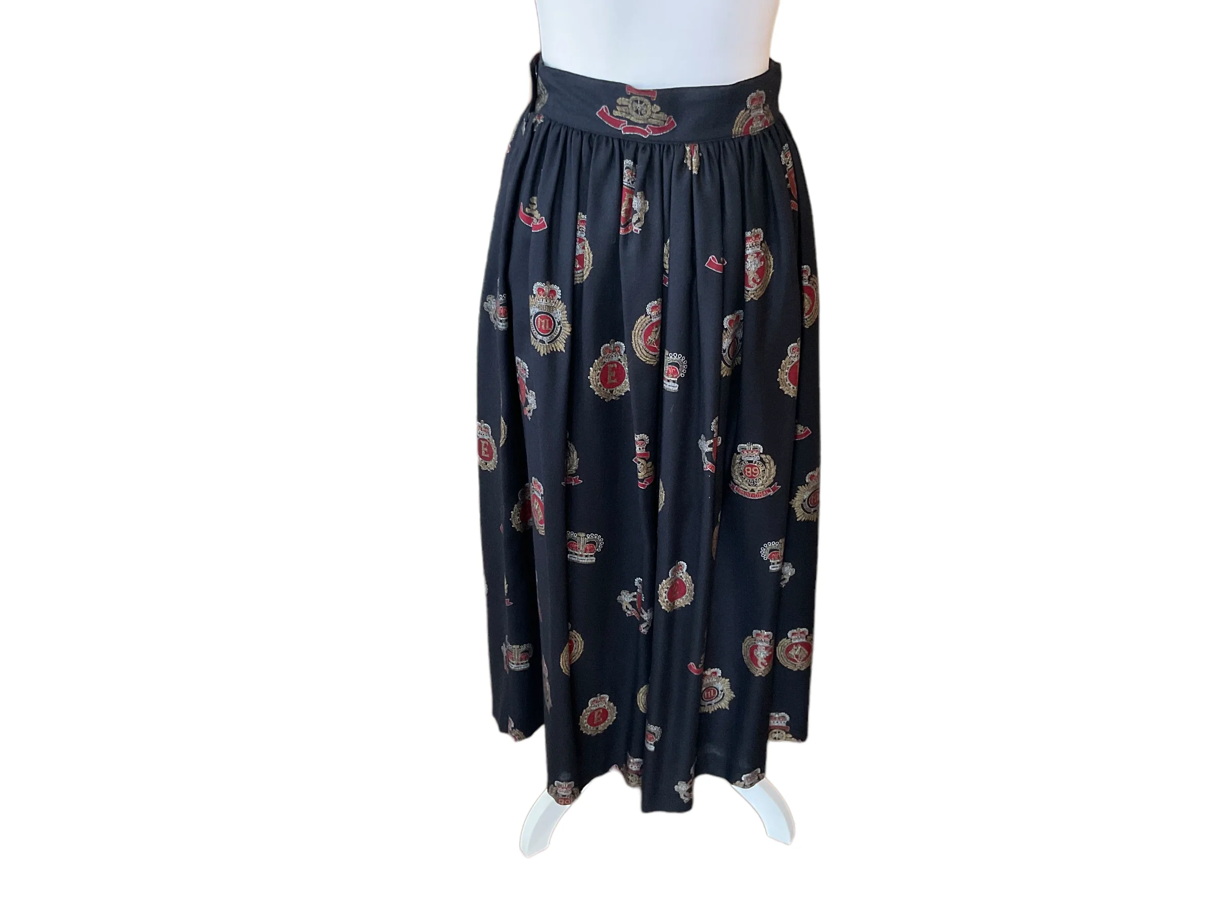 80s Escada Pleated Full Skirt by Escada - Image 3