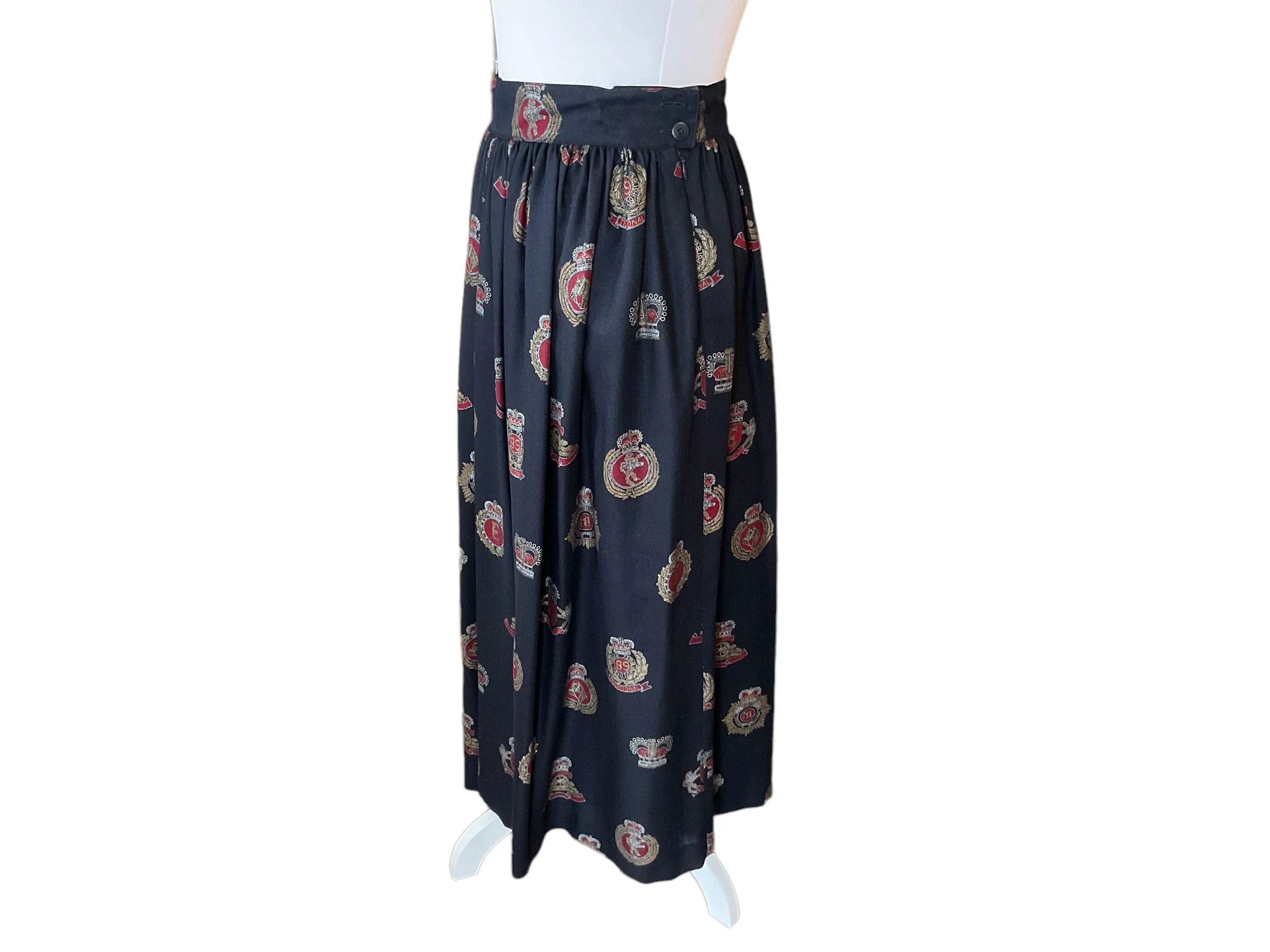 80s Escada Pleated Full Skirt by Escada - Image 4