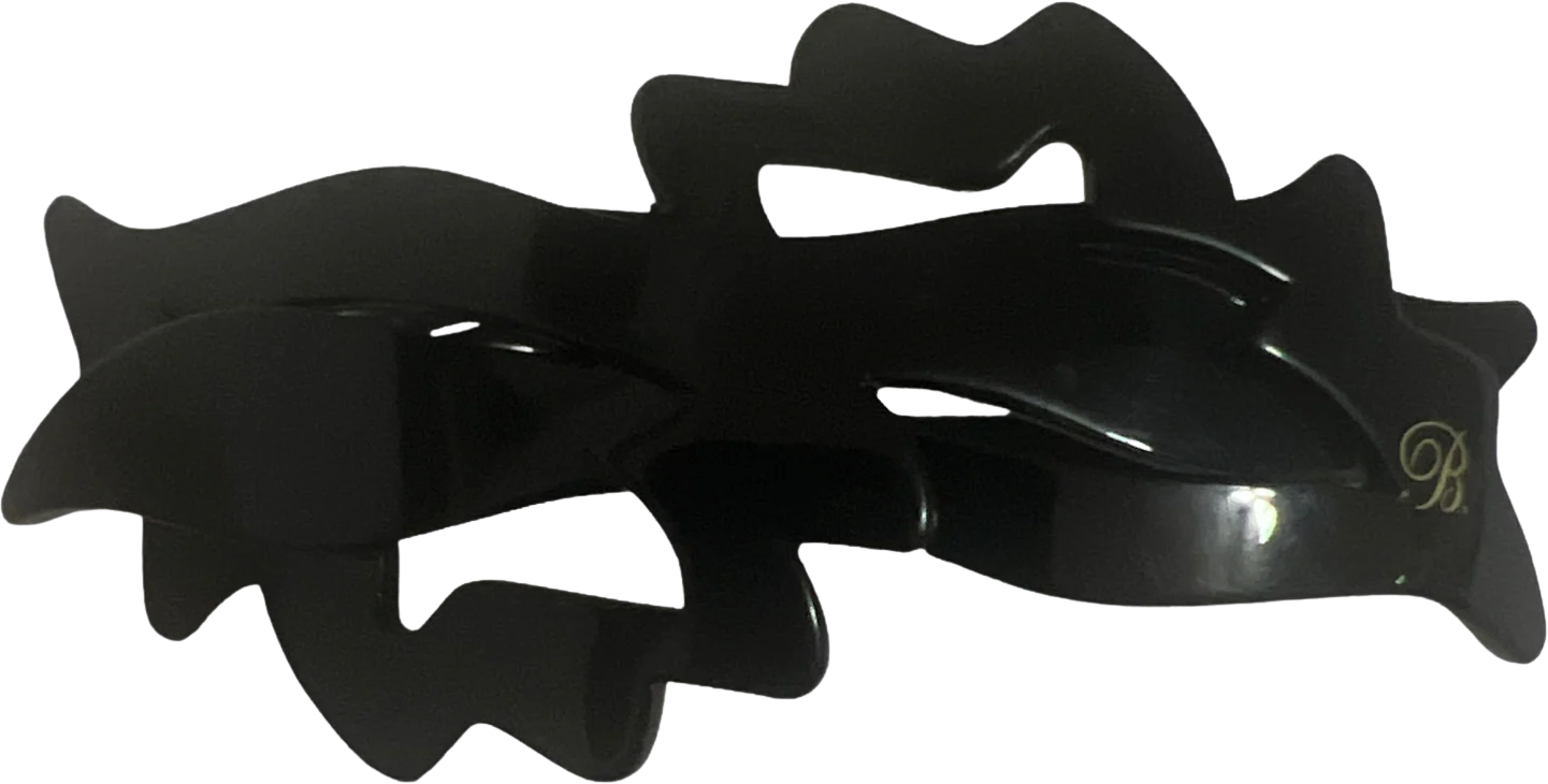 80s Lux Black French Barrette Deadstock