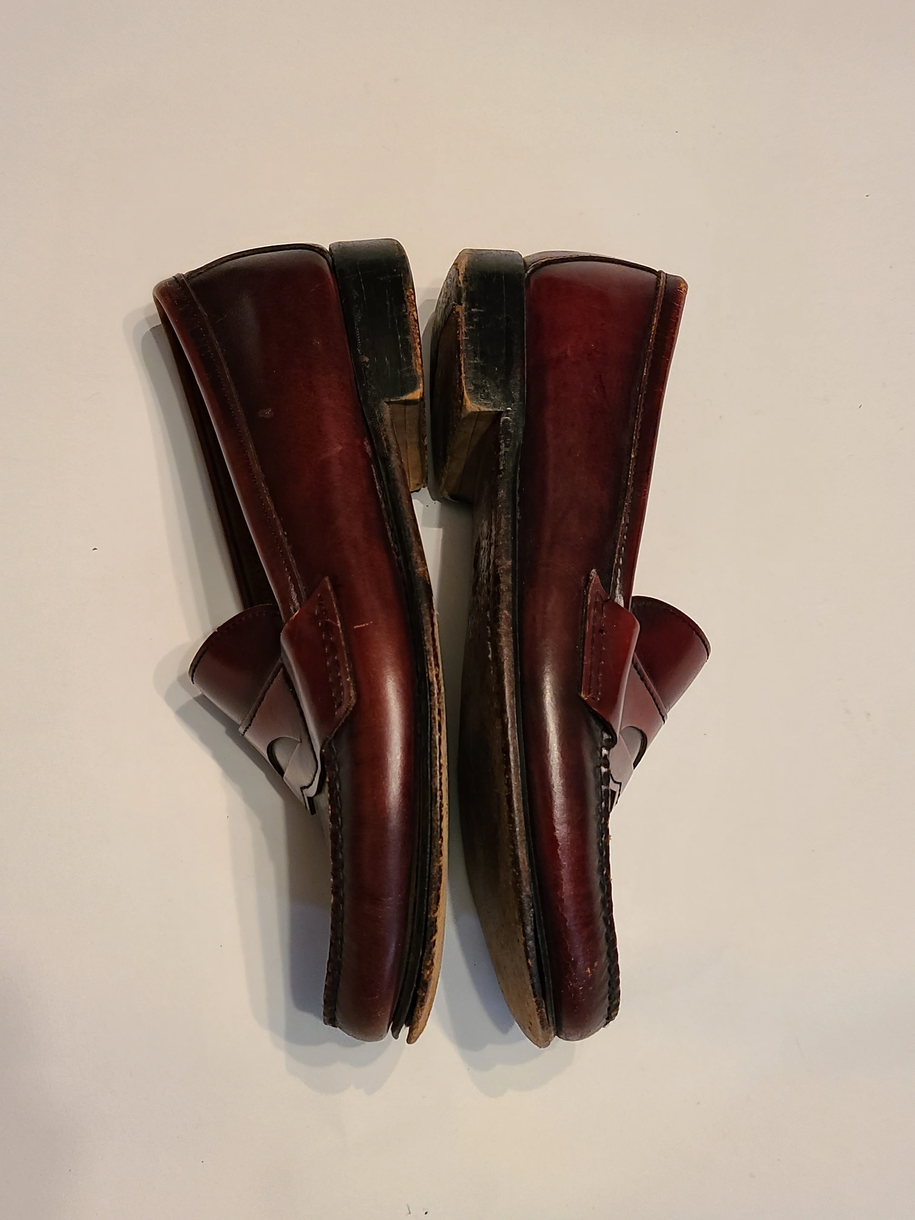 80s Penny Loafers Mens 7 1/2 Oxblood Mens Shoes By Dexter - Image 3
