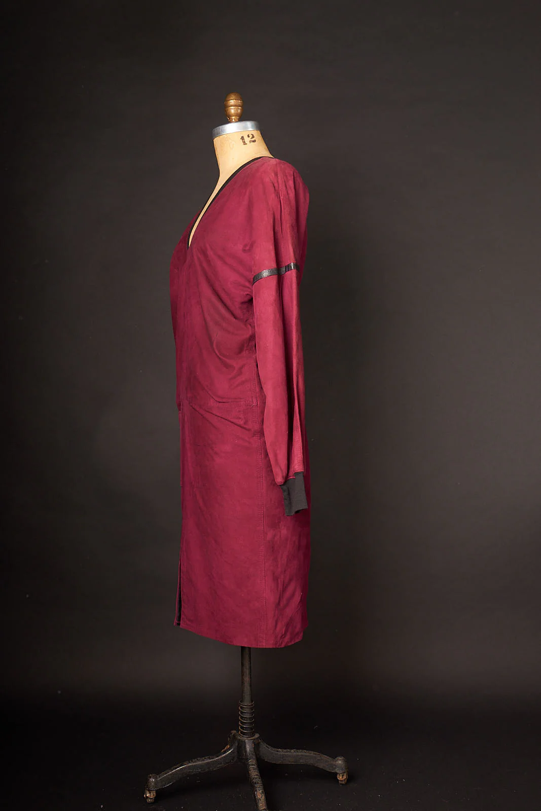 80s 80s Purple Suede Dress - Image 5