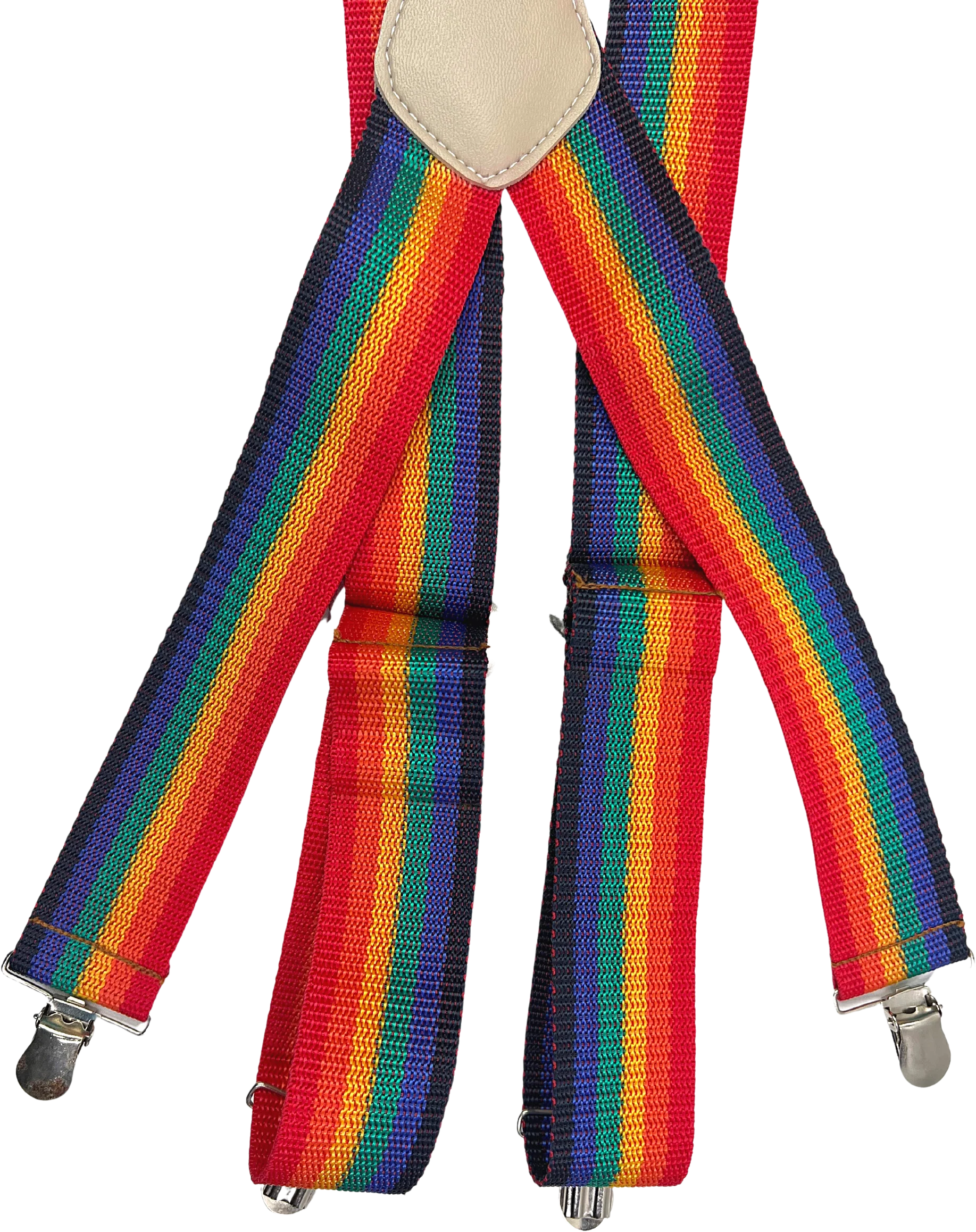 80s 80s Rainbow Adjustable Suspenders - Image 2