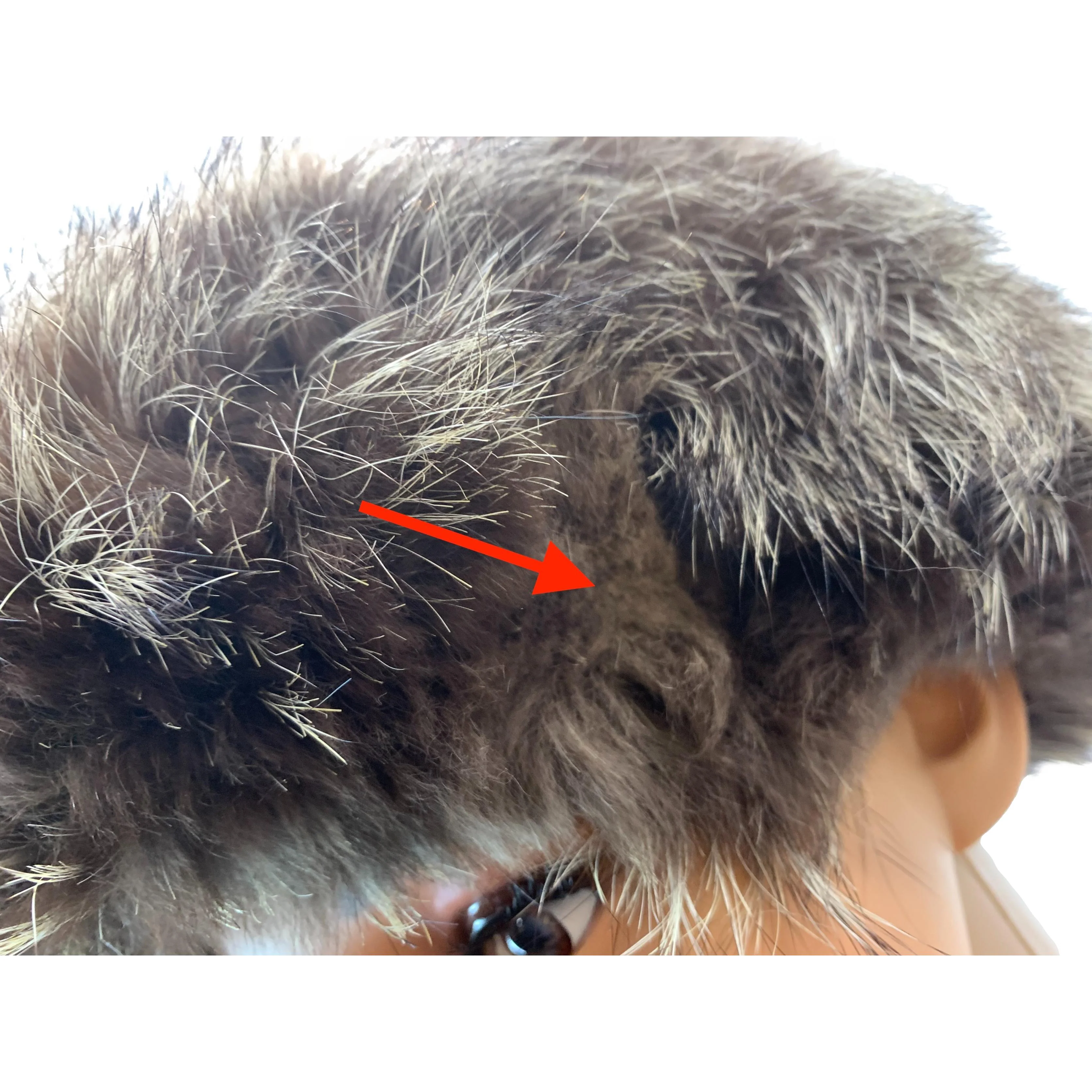 80s Real Silver Fox Fur Pillbox Style Hat - Image 9