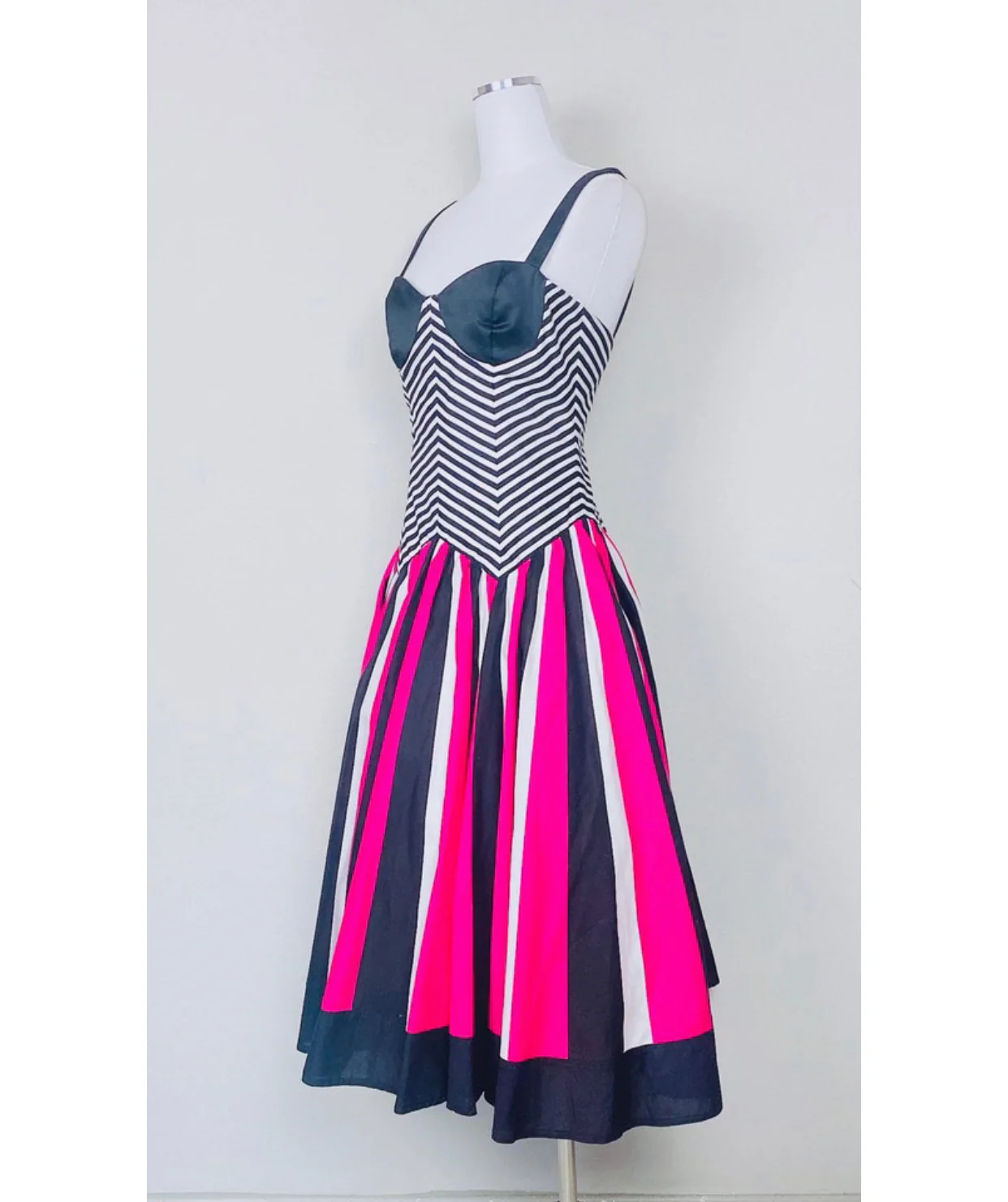 80s 80s Vintage Victor Costa Goth Bustier Dress By Victor Costa - Image 3