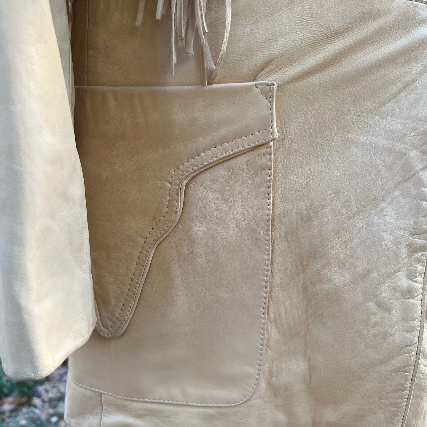 80s Western Leather Fringe Jacket by Continental Leather Fashions - Image 3