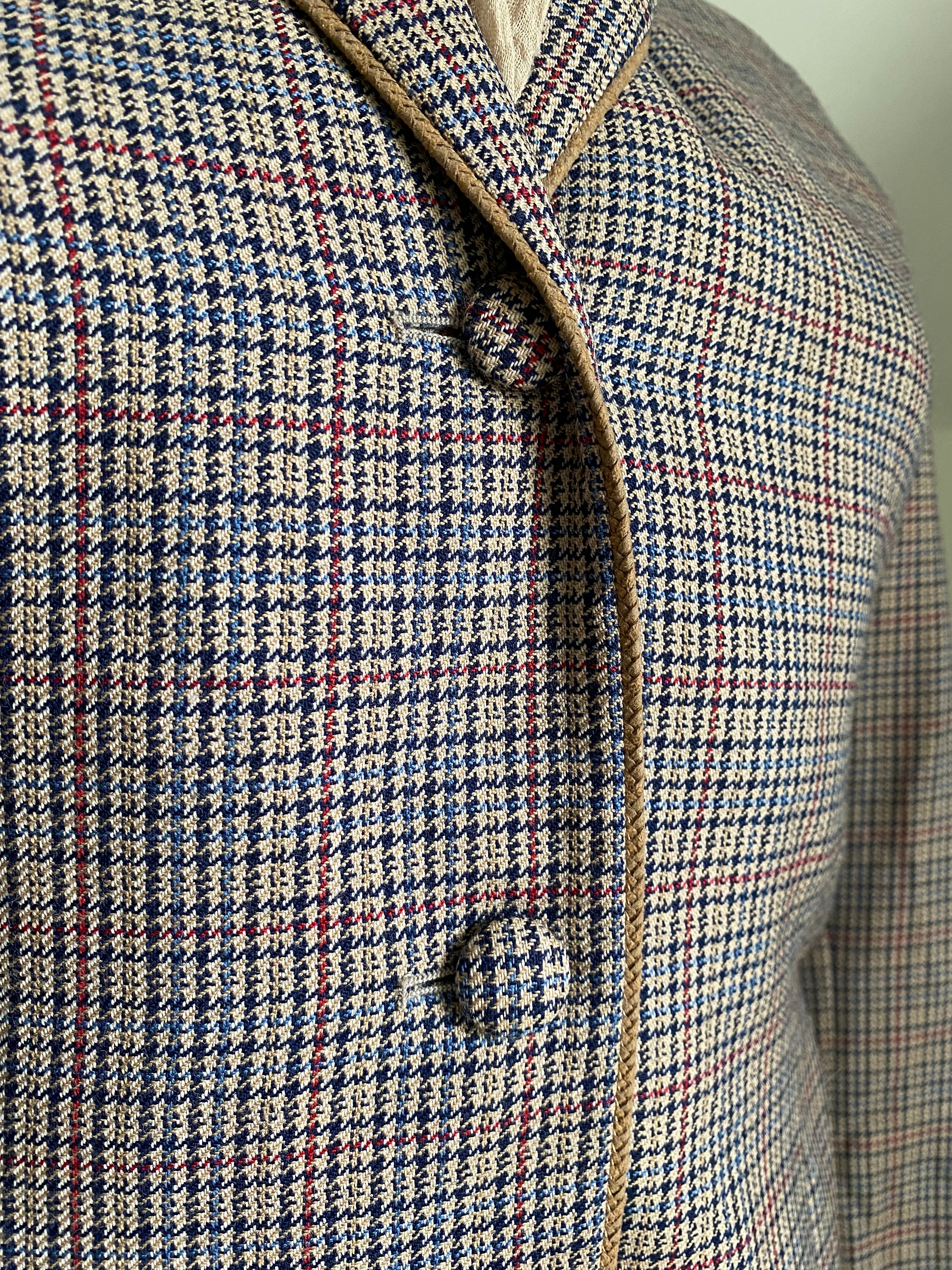 80s/90s 100% Virgin Wool Houndstooth Blazer By Pendleton - Image 9