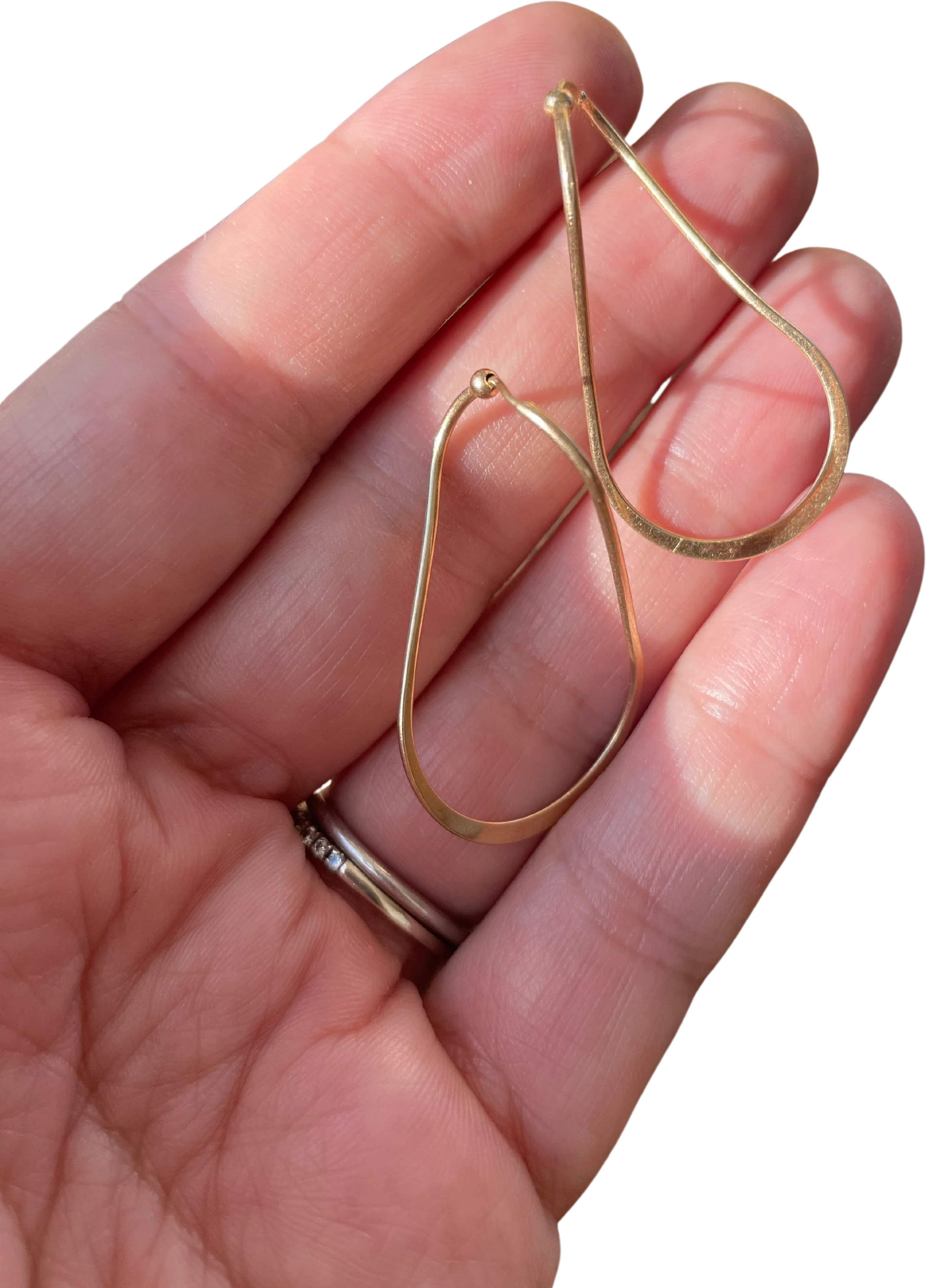 80s/90s 14k Gold Twisted Geometric Hoops by  Carla Corp - Image 2