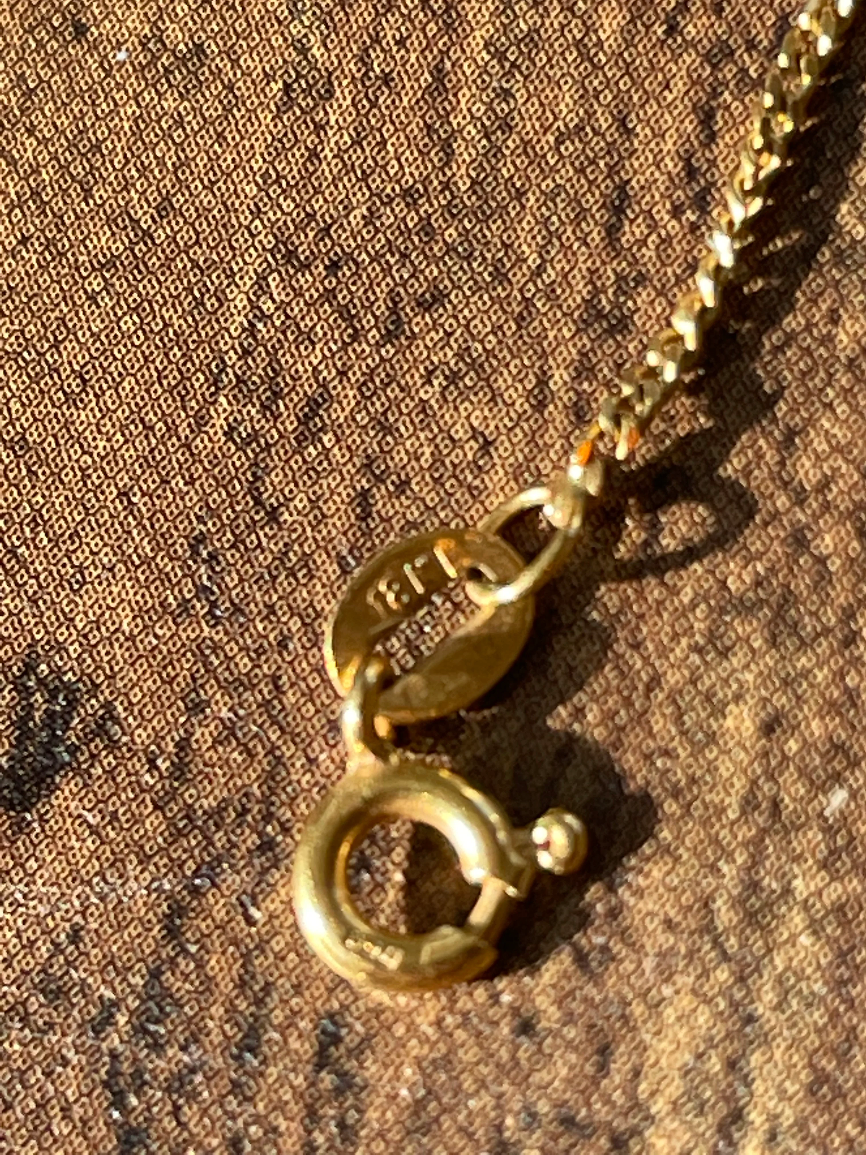 80s/90s 18k Gold Chain With Gold Accents - Image 5