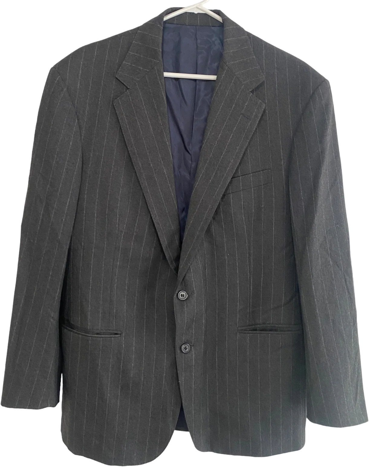 80s/90s 42r Wool/cashmere Blazer Sports Jacket Pinstripe By Polo Ralph Lauren