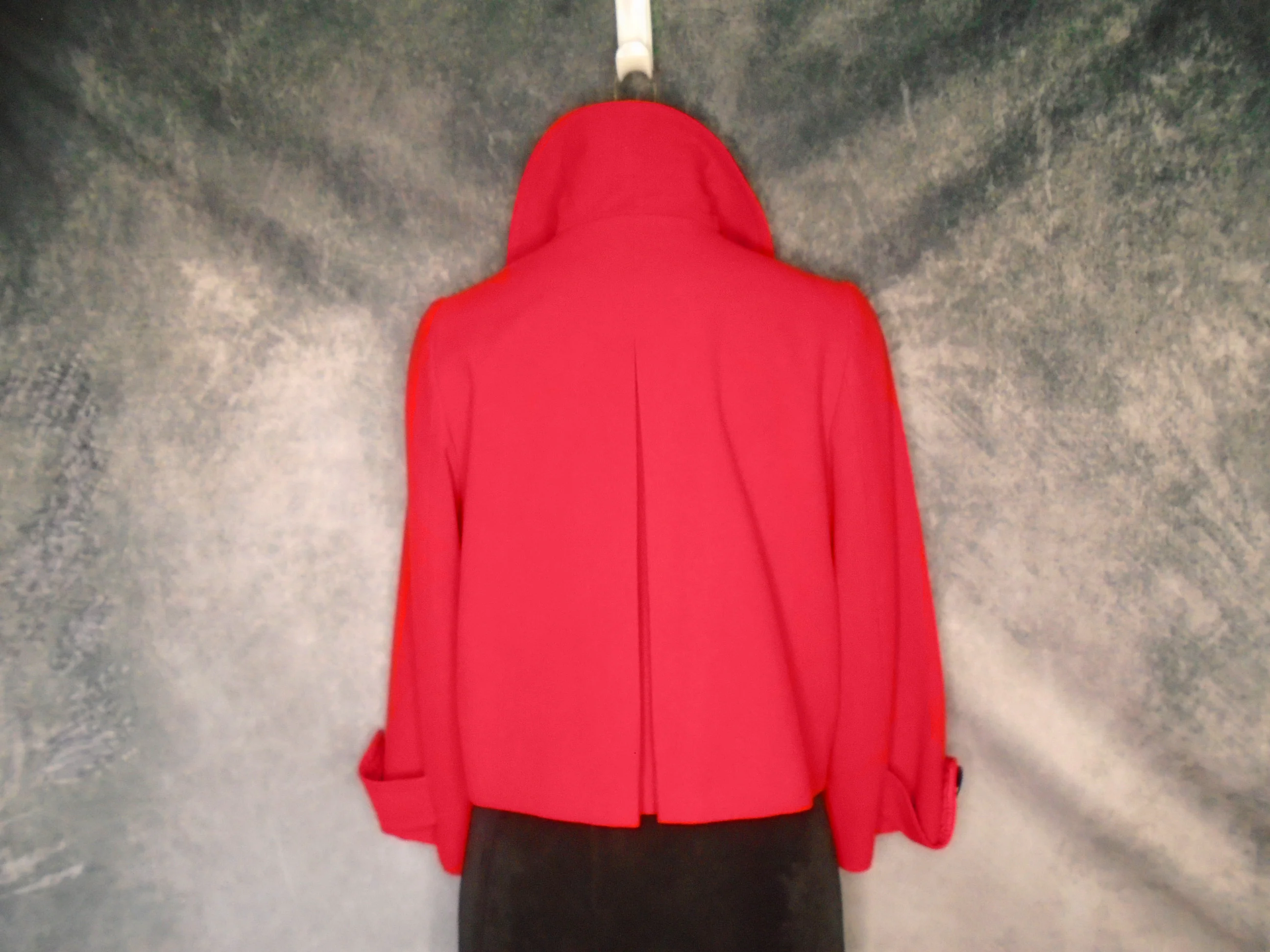 80s/90s 50s Style Red Cropped Swing Jacket, Suburbia By Lena Gabrielle - Image 2