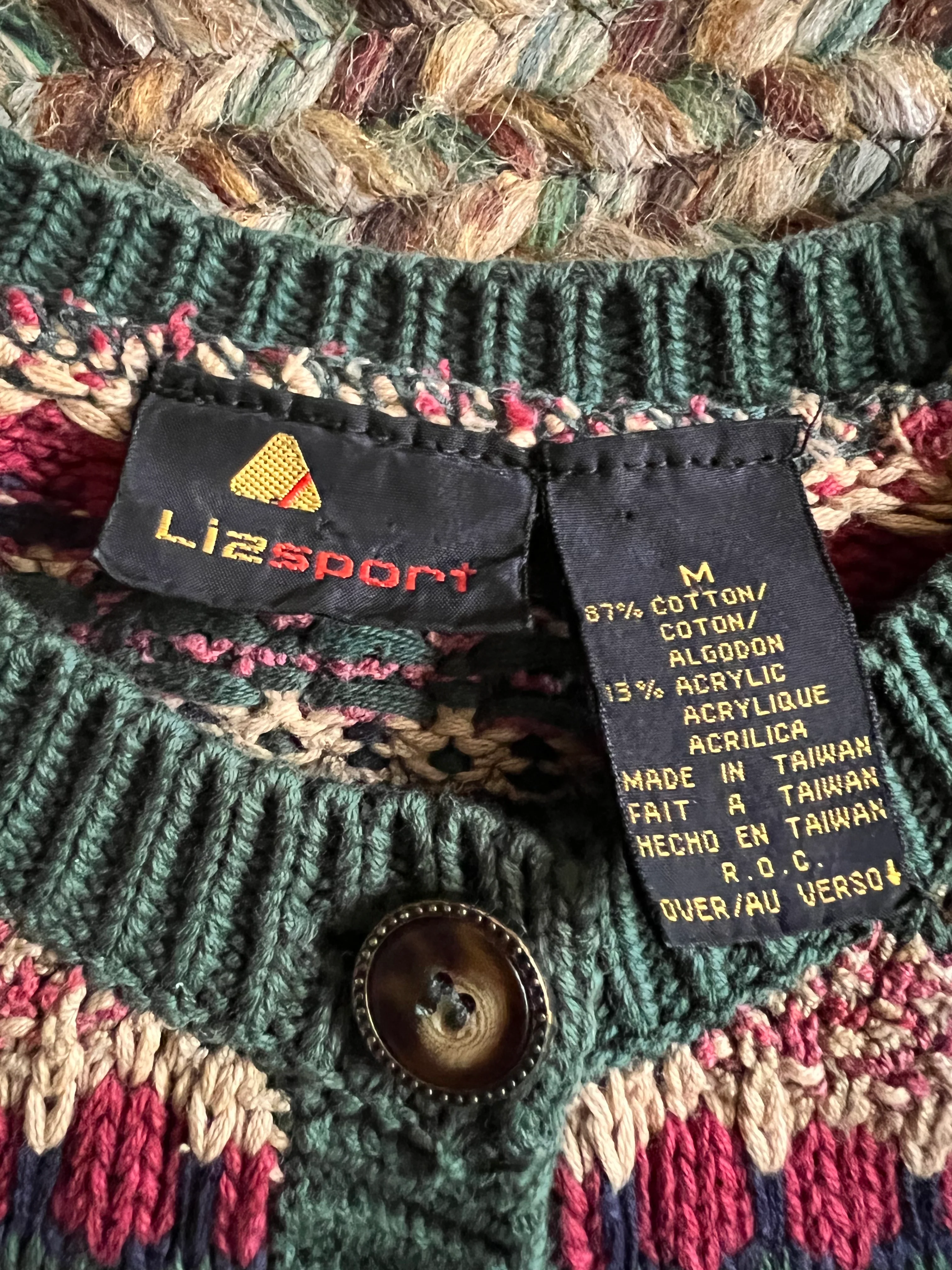 80s/90s Cardigan Sweater Size M/l by Liz Sport - Image 7