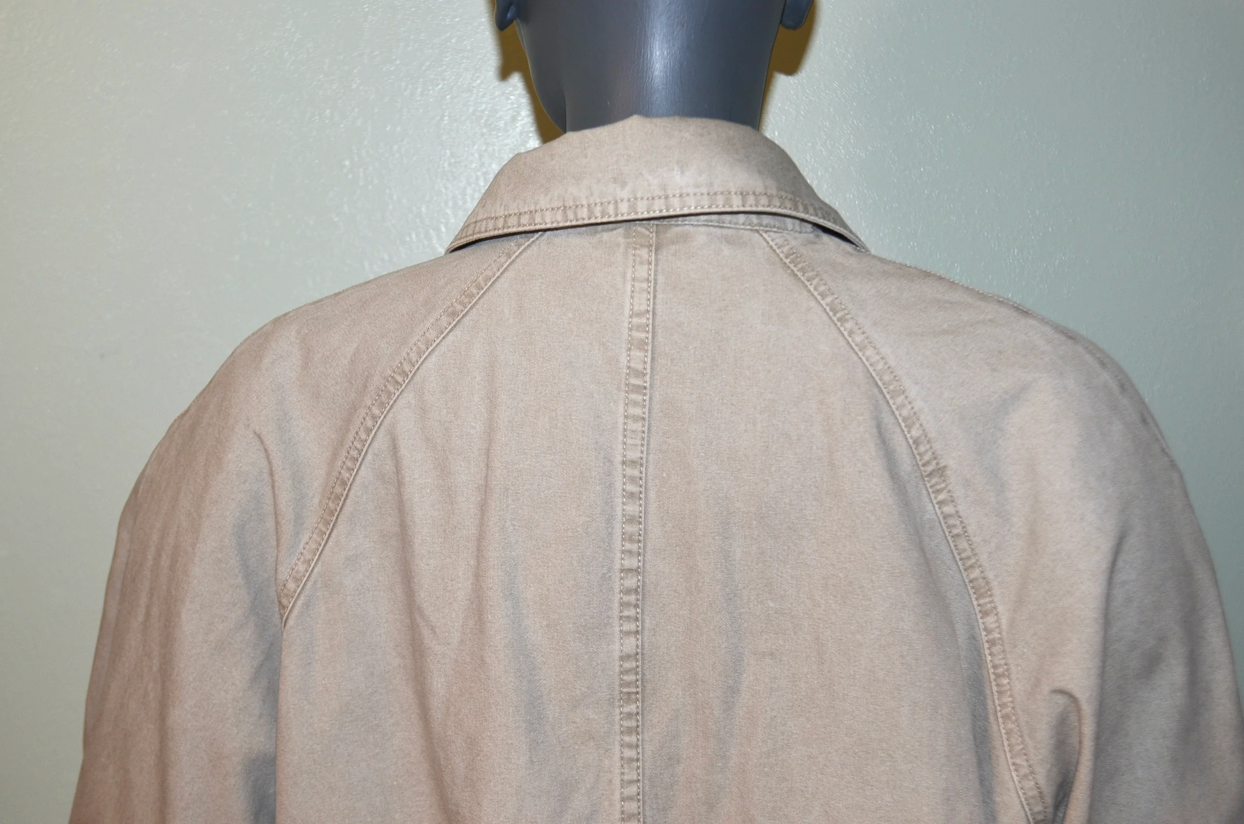 80s/90s 80s Tan Denim Duster Coat Oversized Medium By Sportables - Image 12