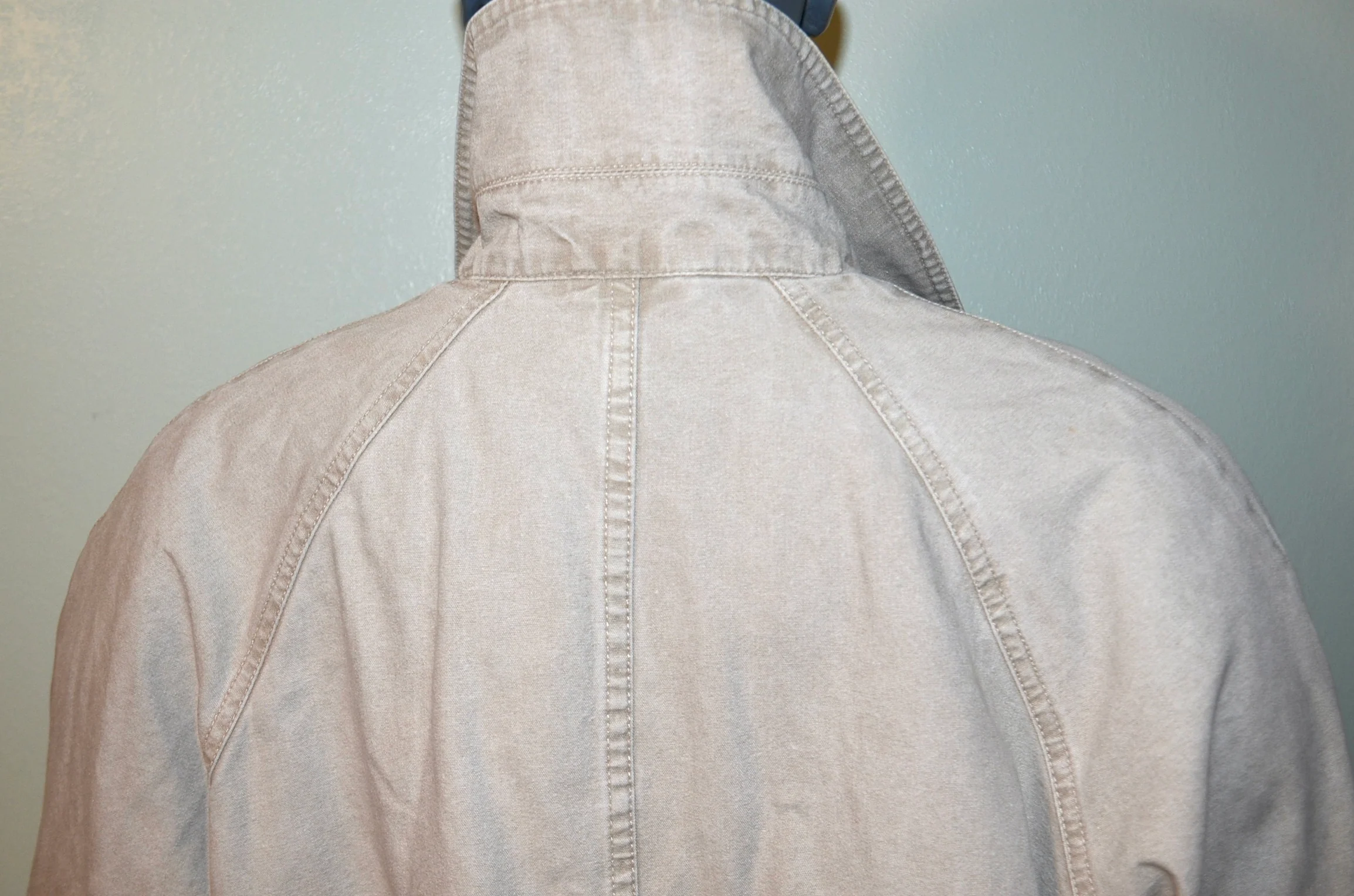 80s/90s 80s Tan Denim Duster Coat Oversized Medium By Sportables - Image 3