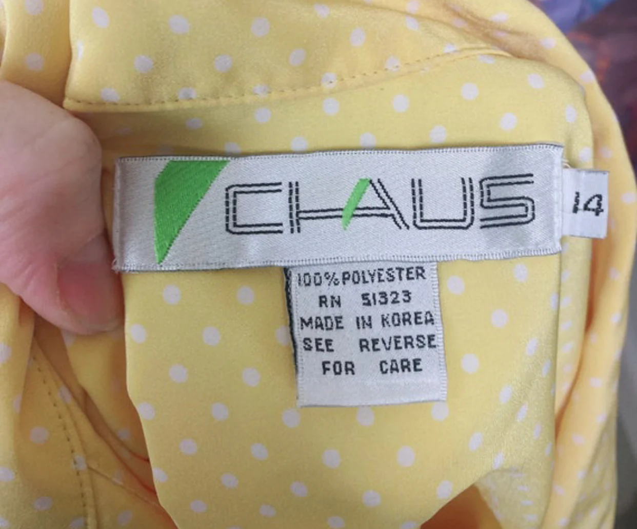 80s/90s 80s Vintage Chaus Pastel Yellow Polka Dot Skirt By Chaus - Image 7