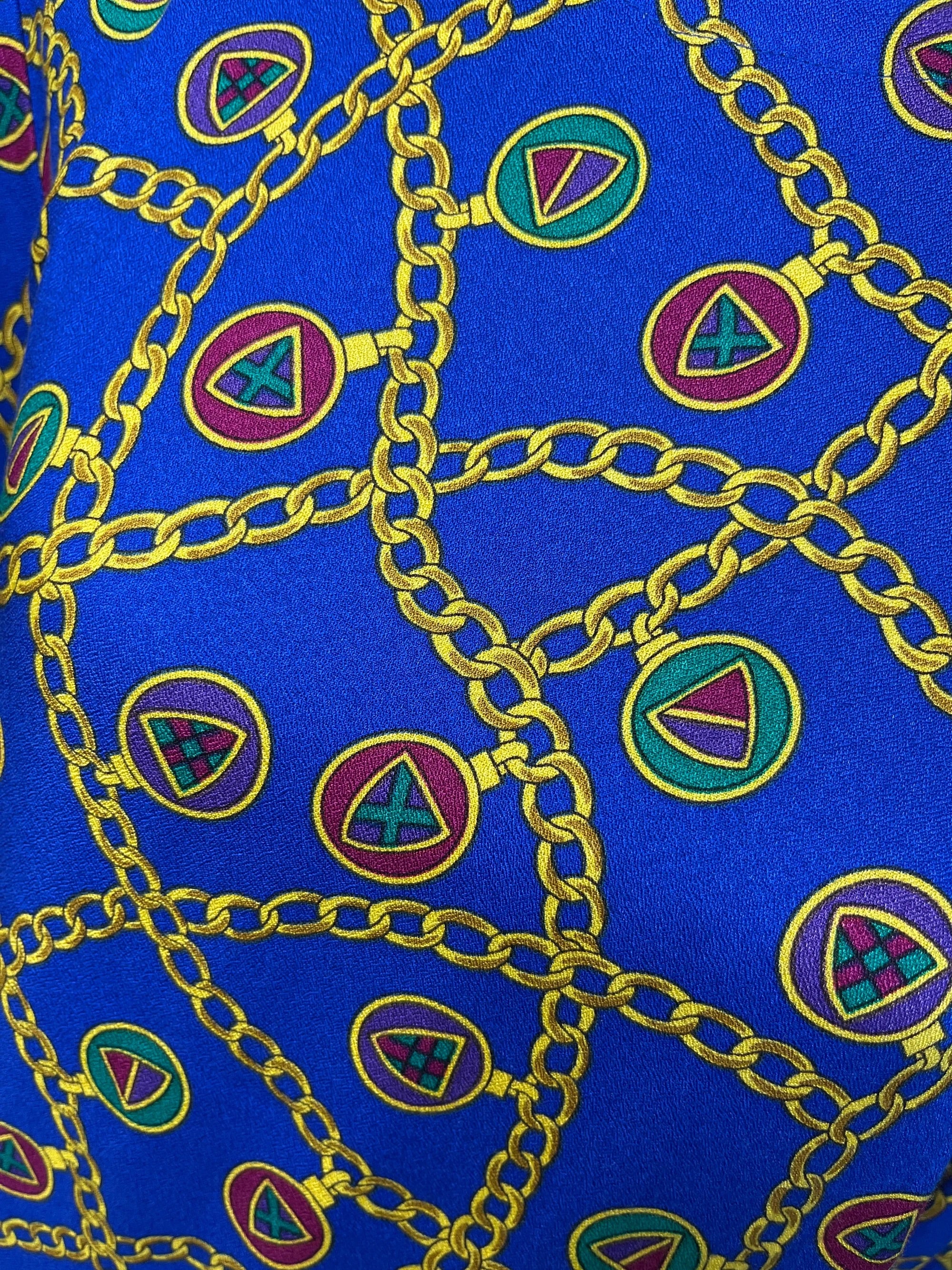 80s/90s Blue Blouse And Skirt Set By Charter Club - Image 4