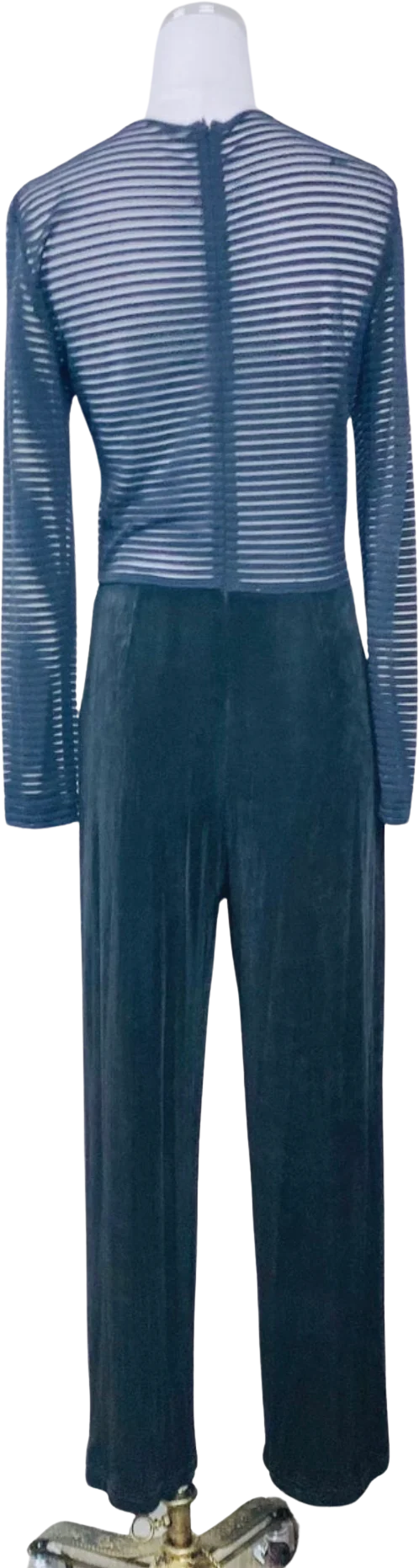 80s/90s 90s Vintage Sheer Illusion Striped Jumpsuit / 90s - Image 2
