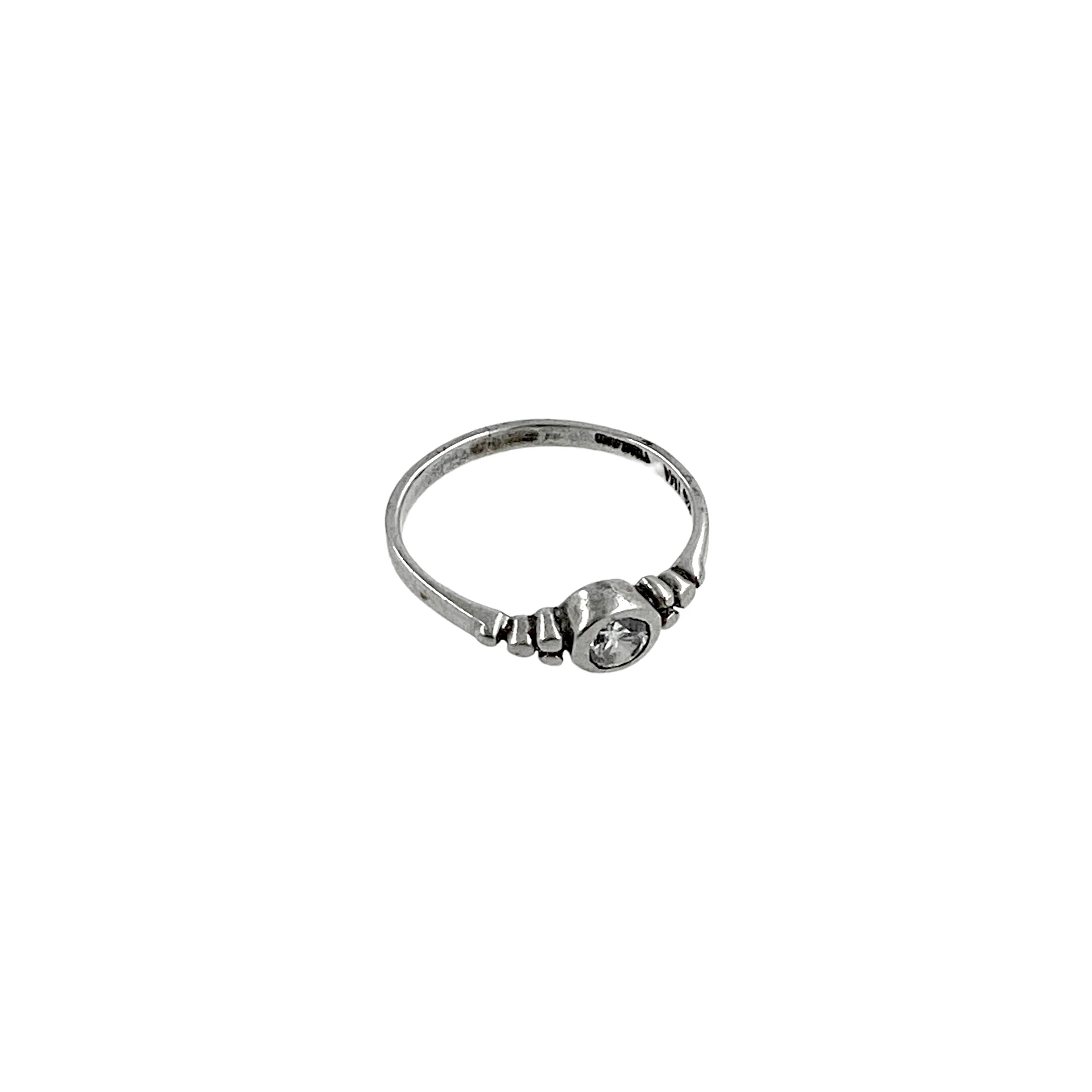 80s/90s 925 Sterling Cz Woman Solitaire Ring By Ima - Image 15