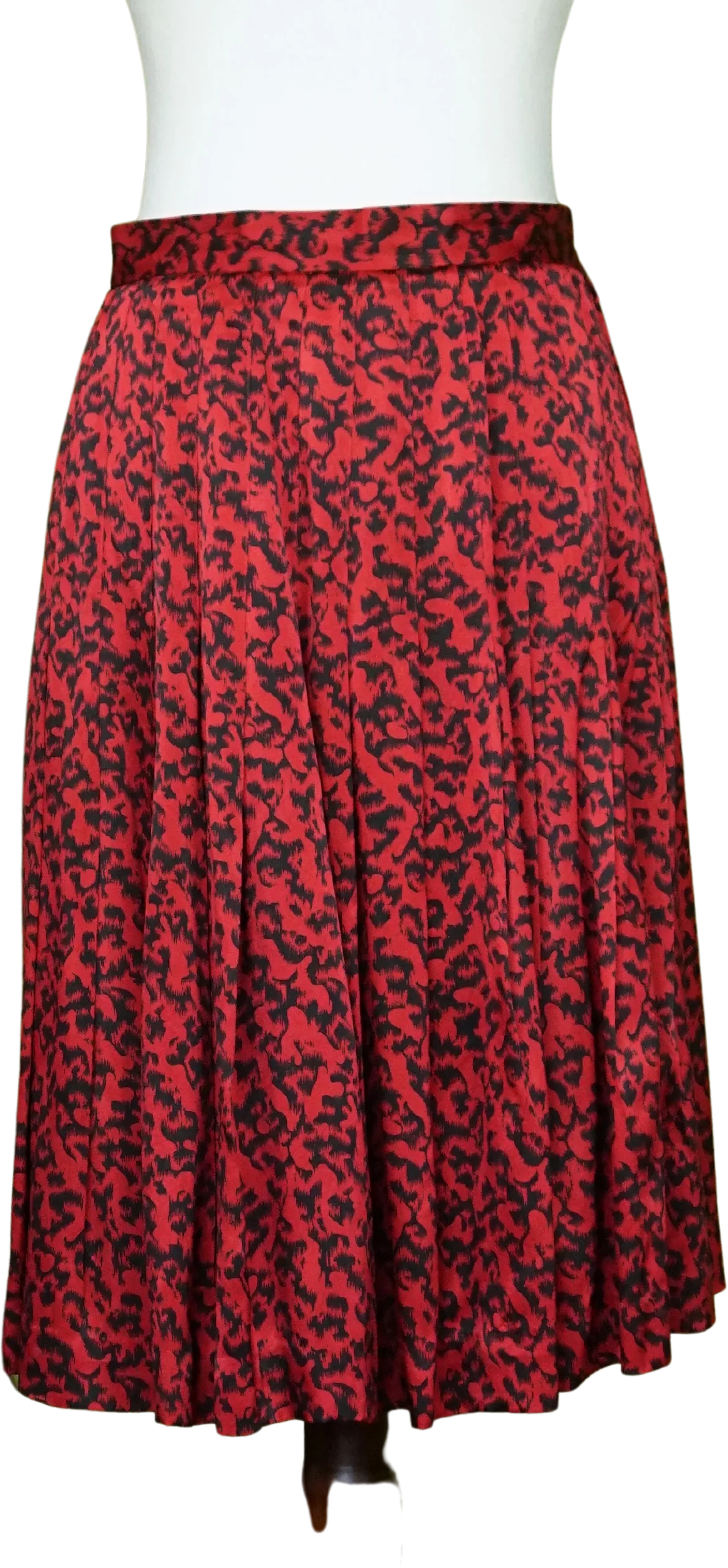 80s/90s Abstract Animal Print 3 Piece Skirt Set With Scarf By Doncaster Silks - Image 4