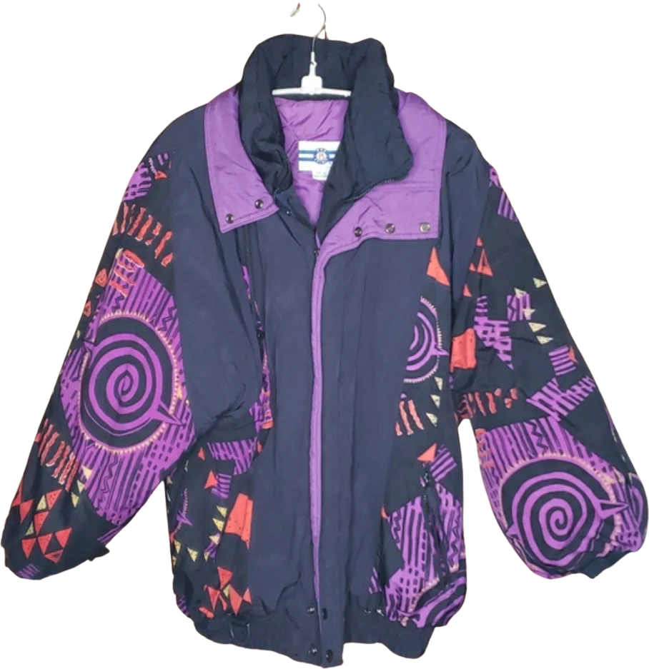 80s/90s Abstract Print Puffer Ski Jacket By Pro Spirit