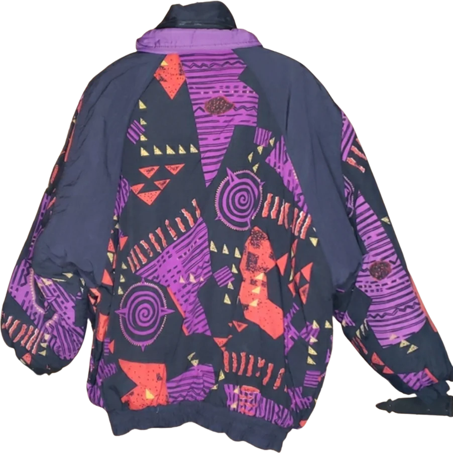 80s/90s Abstract Print Puffer Ski Jacket By Pro Spirit - Image 2