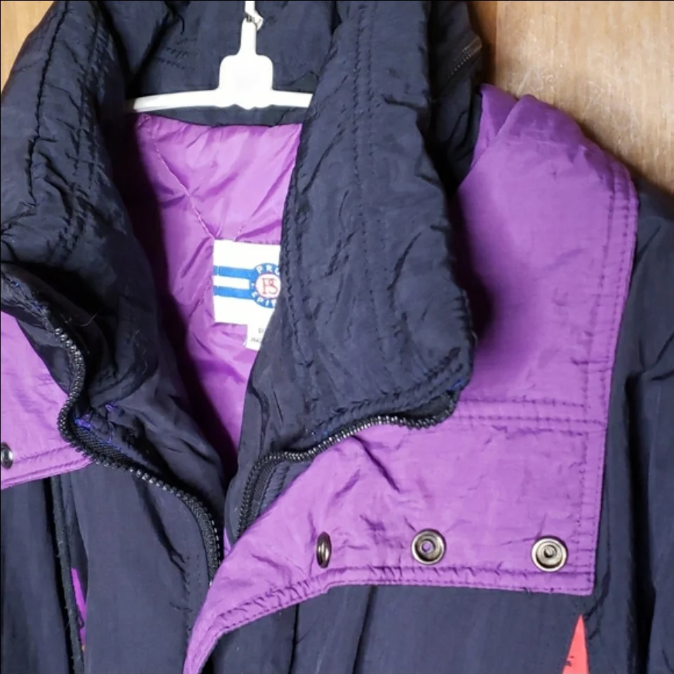 80s/90s Abstract Print Puffer Ski Jacket By Pro Spirit - Image 6