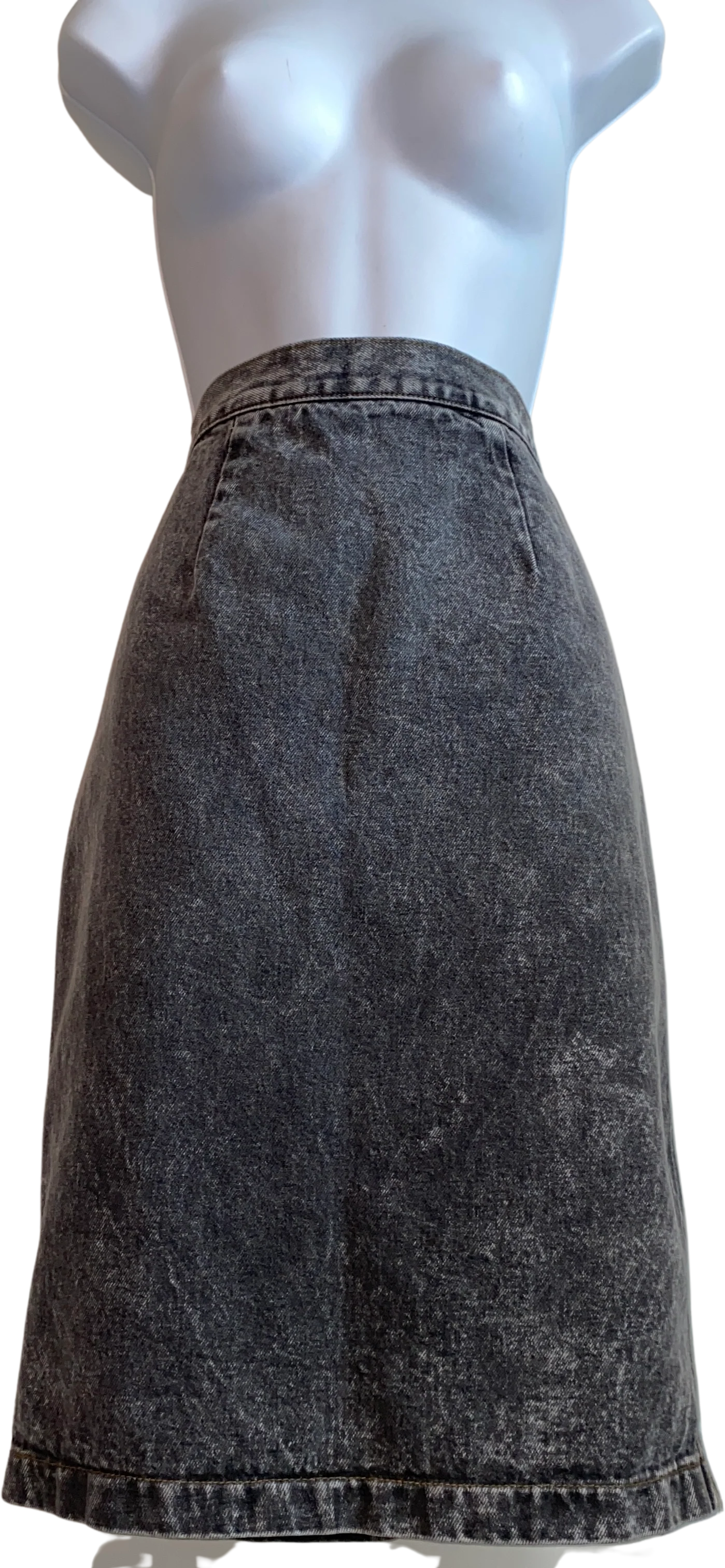 80s/90s Acid Wash Grayish Pencil Skirt By Zena