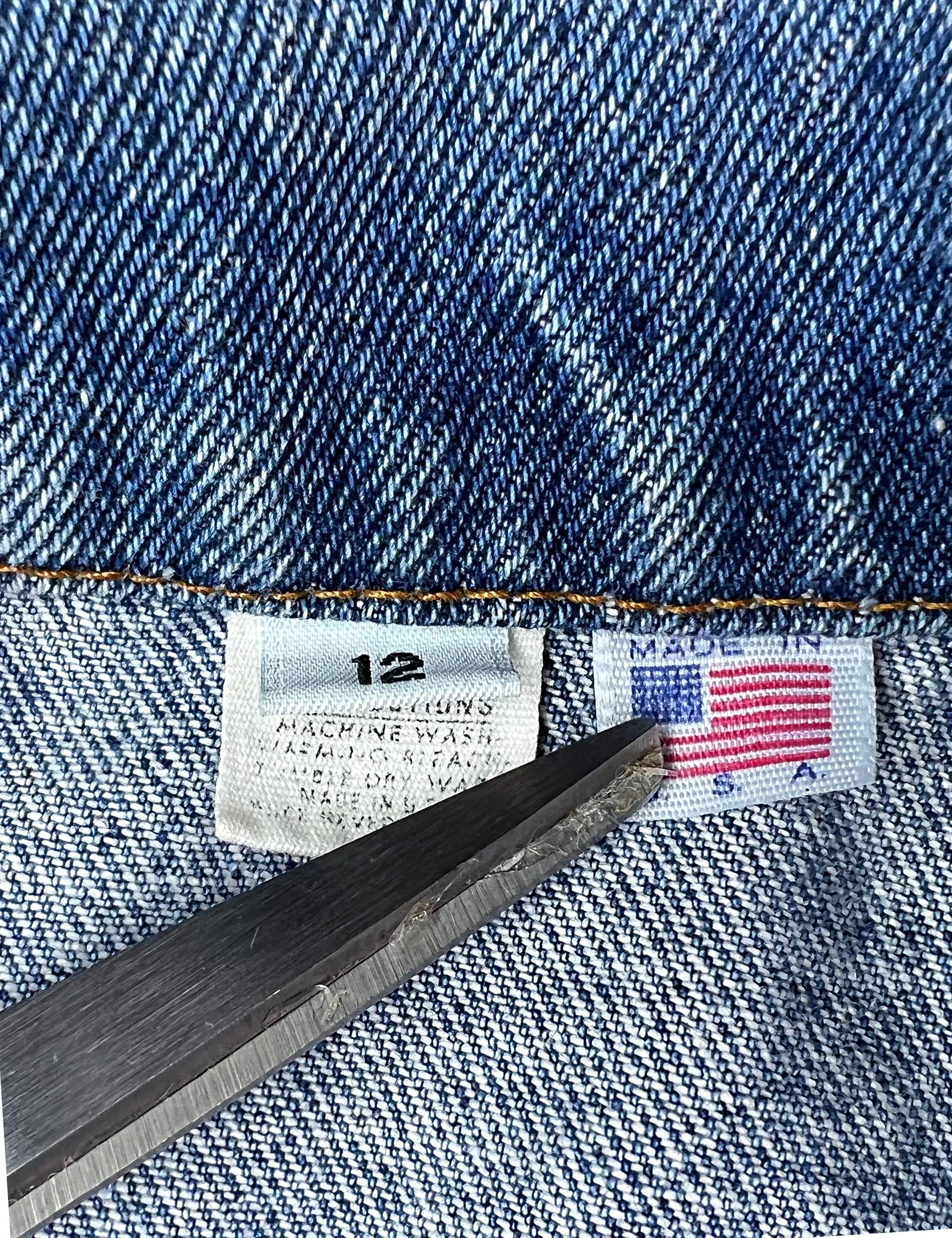 80s/90s American Flag Motorcycles Denim Biker Vest By Harley Davidson - Image 8