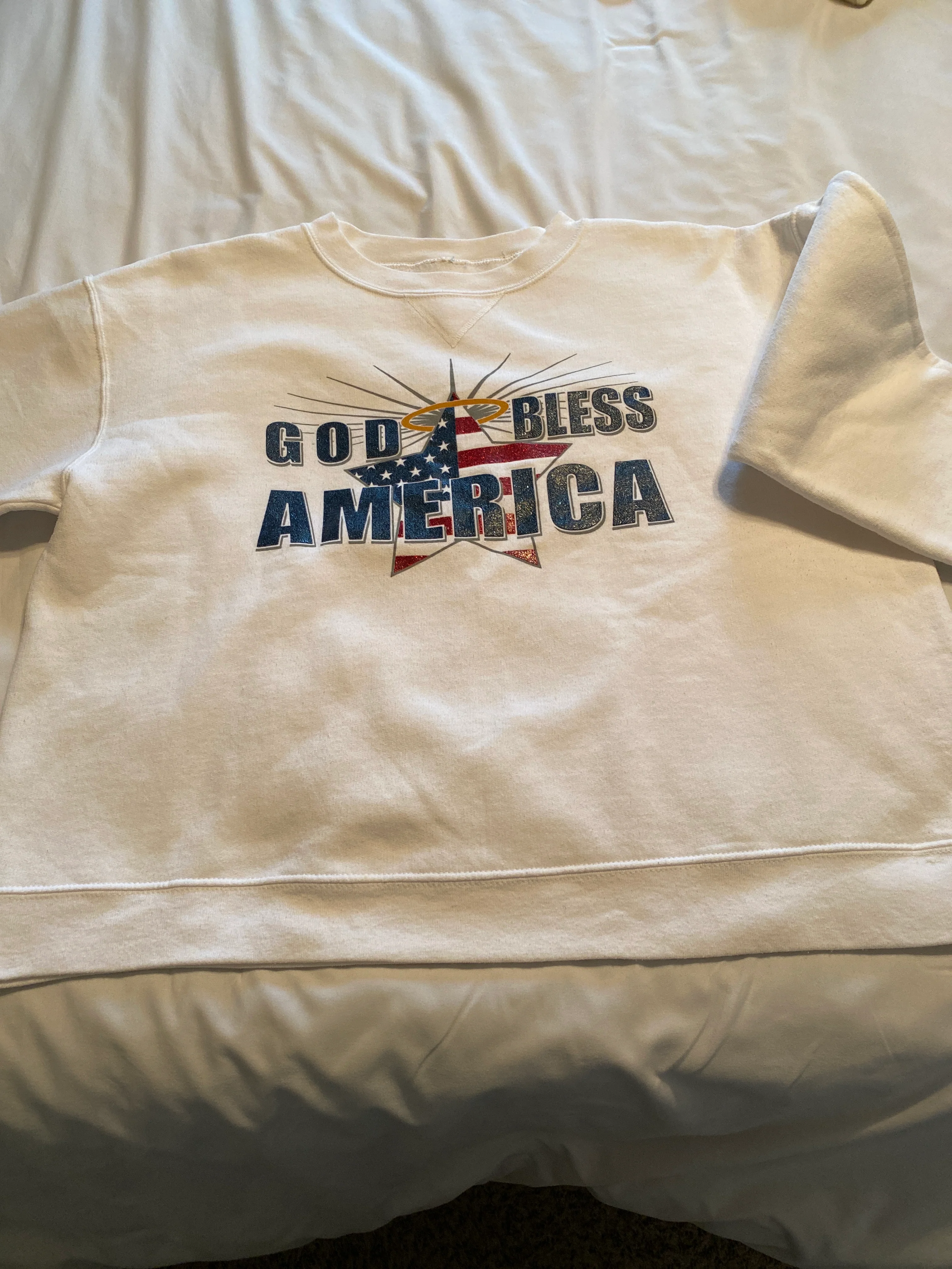 80s/90s Americana Cropped Sweatshirt - Image 9