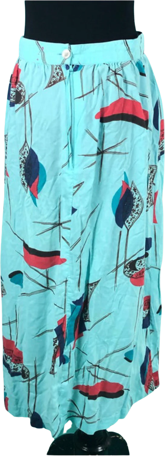 80s/90s Art Deco Graphic Midi Skirt by CG Designs - Image 2