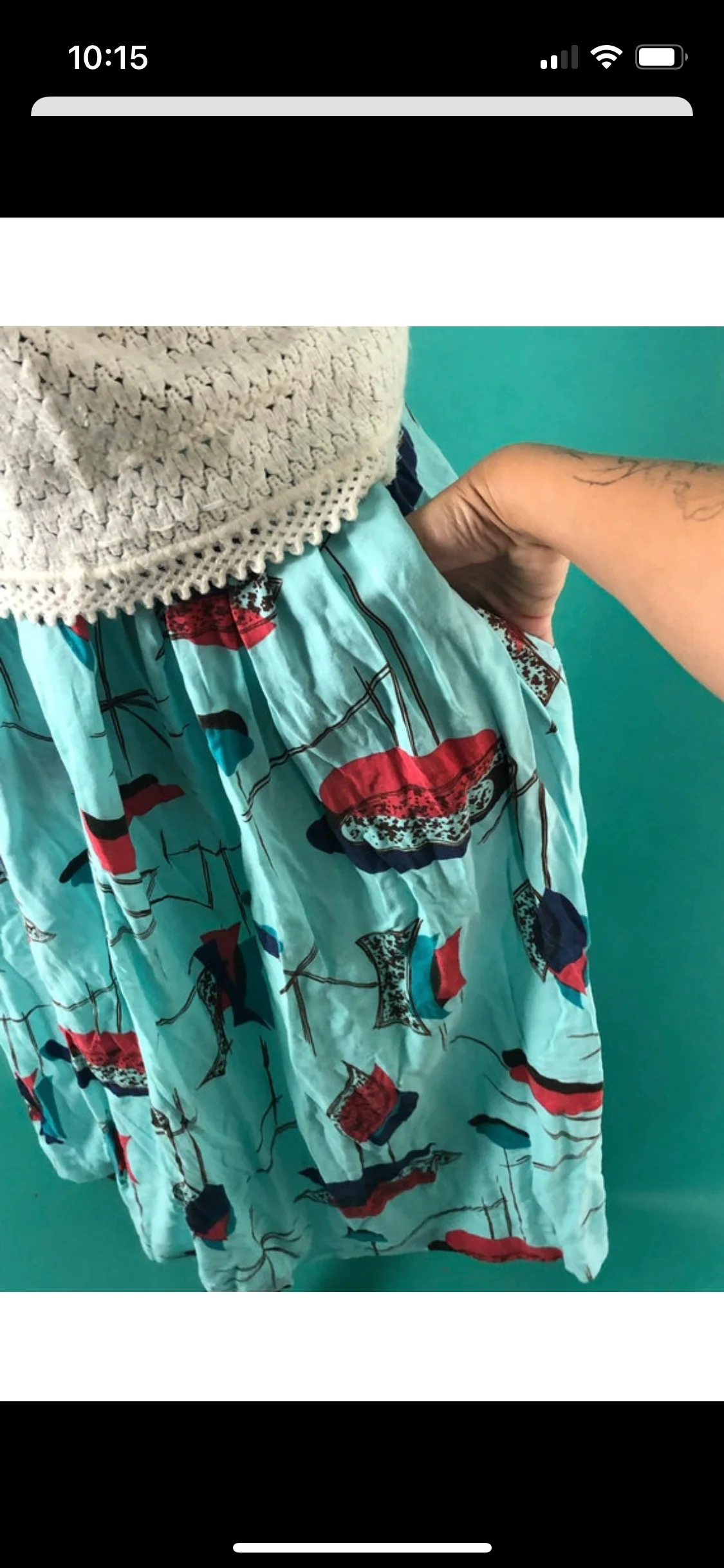 80s/90s Art Deco Graphic Midi Skirt by CG Designs - Image 8