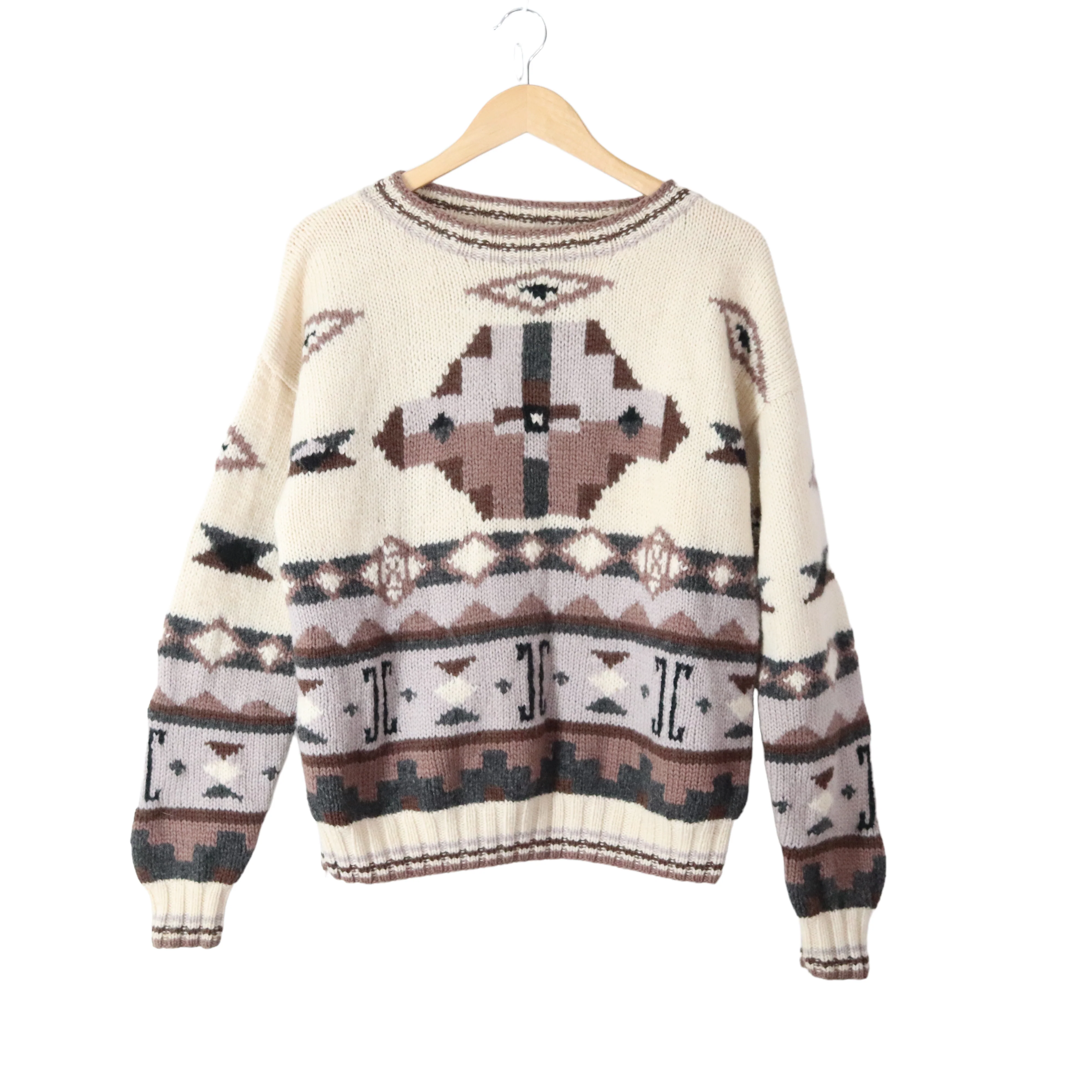 80s/90s Knit Warm 100% Wool Pullover Sweater by L.L. Bean - Image 4