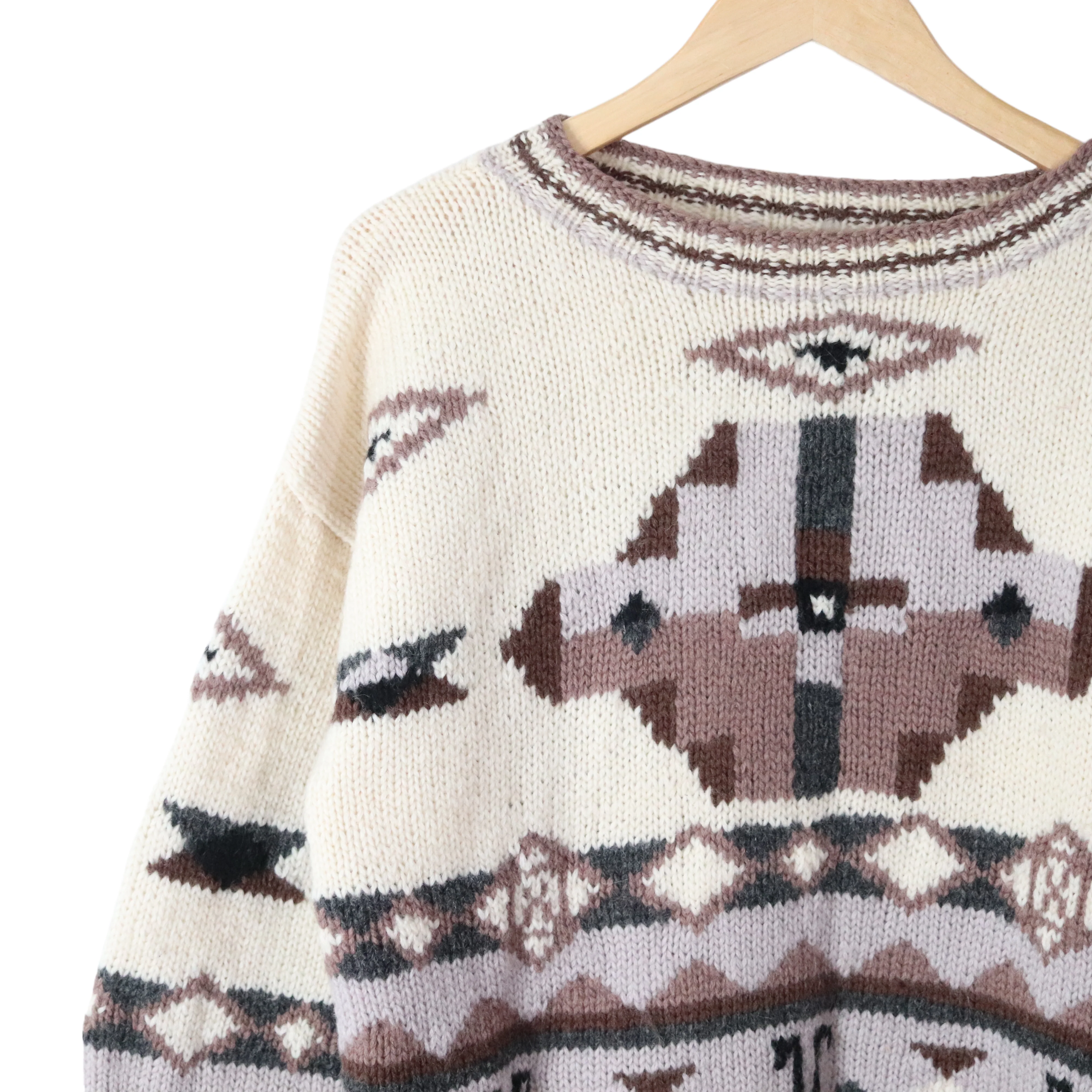 80s/90s Knit Warm 100% Wool Pullover Sweater by L.L. Bean - Image 5