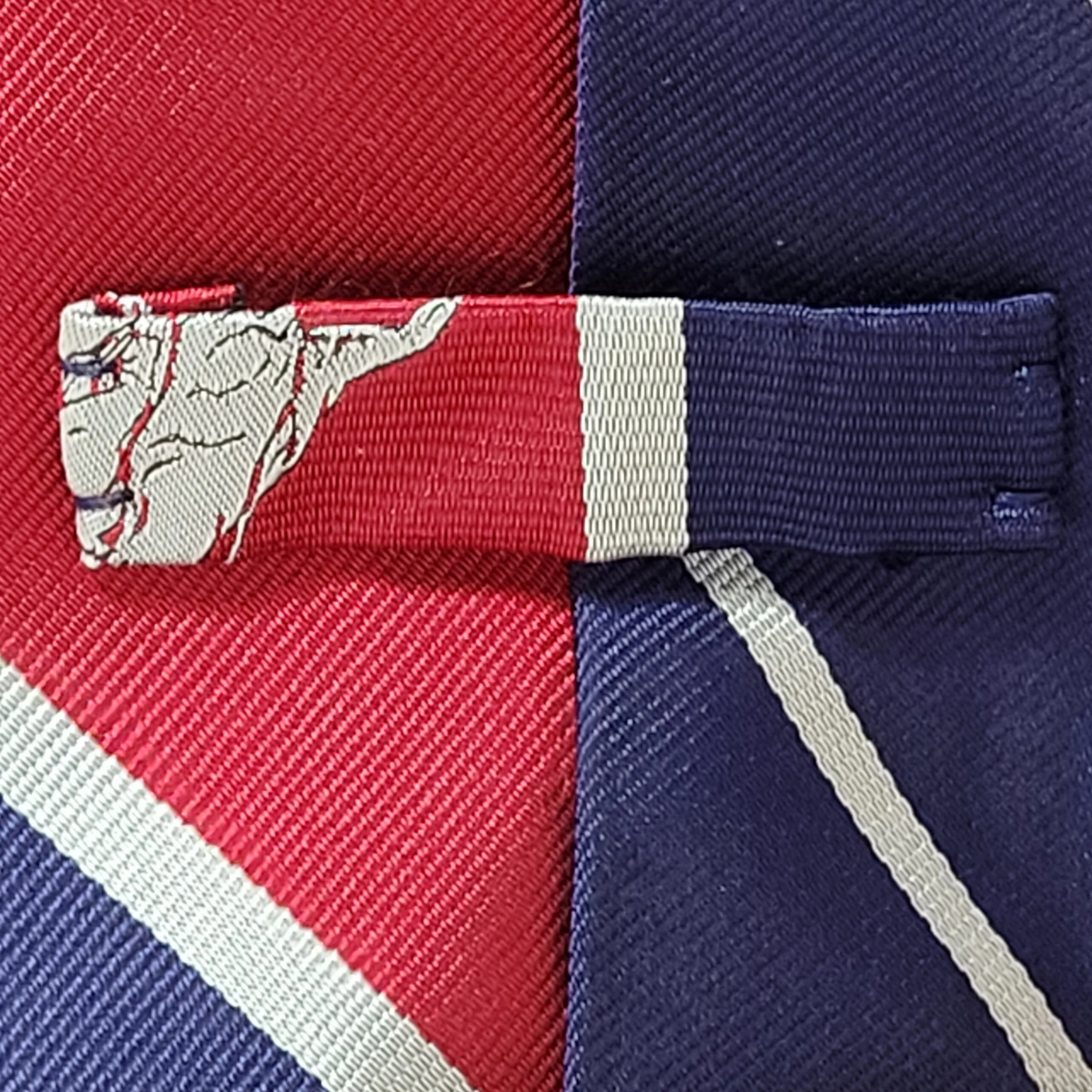 80s/90s Big Pony Neck Tie Hand Made Italy Silk Number 3 By Polo Ralph Lauren - Image 7