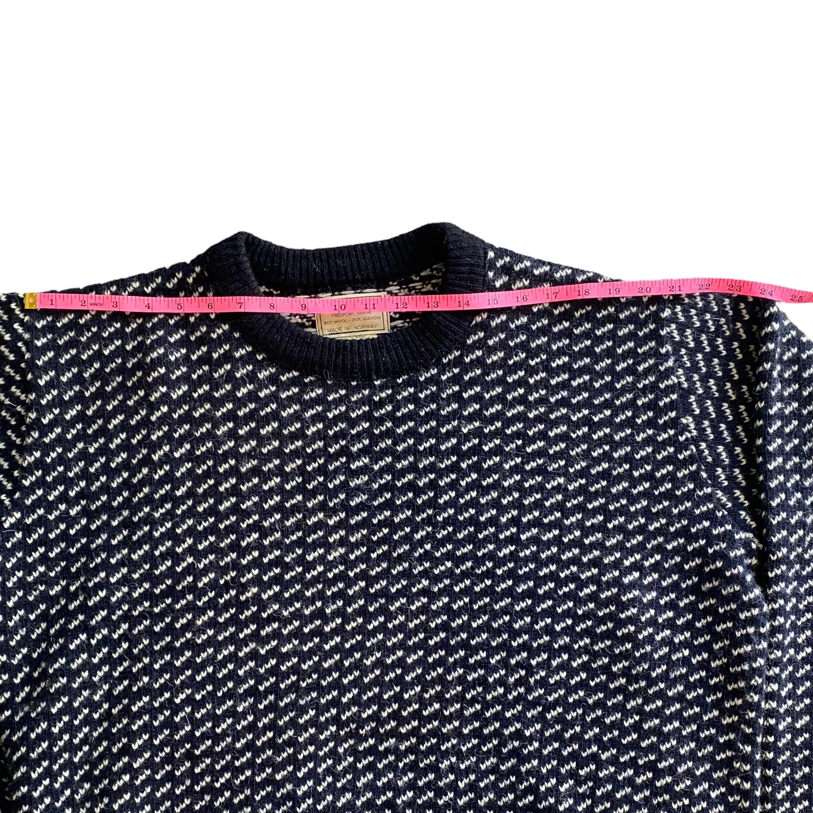 80s/90s Birdseye/fisherman Wool Blend Sweater Norway Xl By L.L. Bean - Image 6