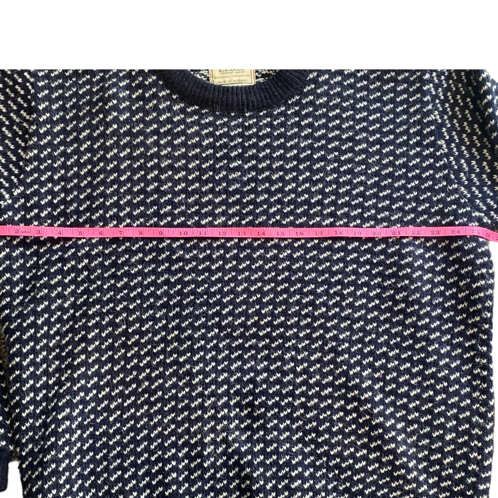 80s/90s Birdseye/fisherman Wool Blend Sweater Norway Xl By L.L. Bean - Image 8