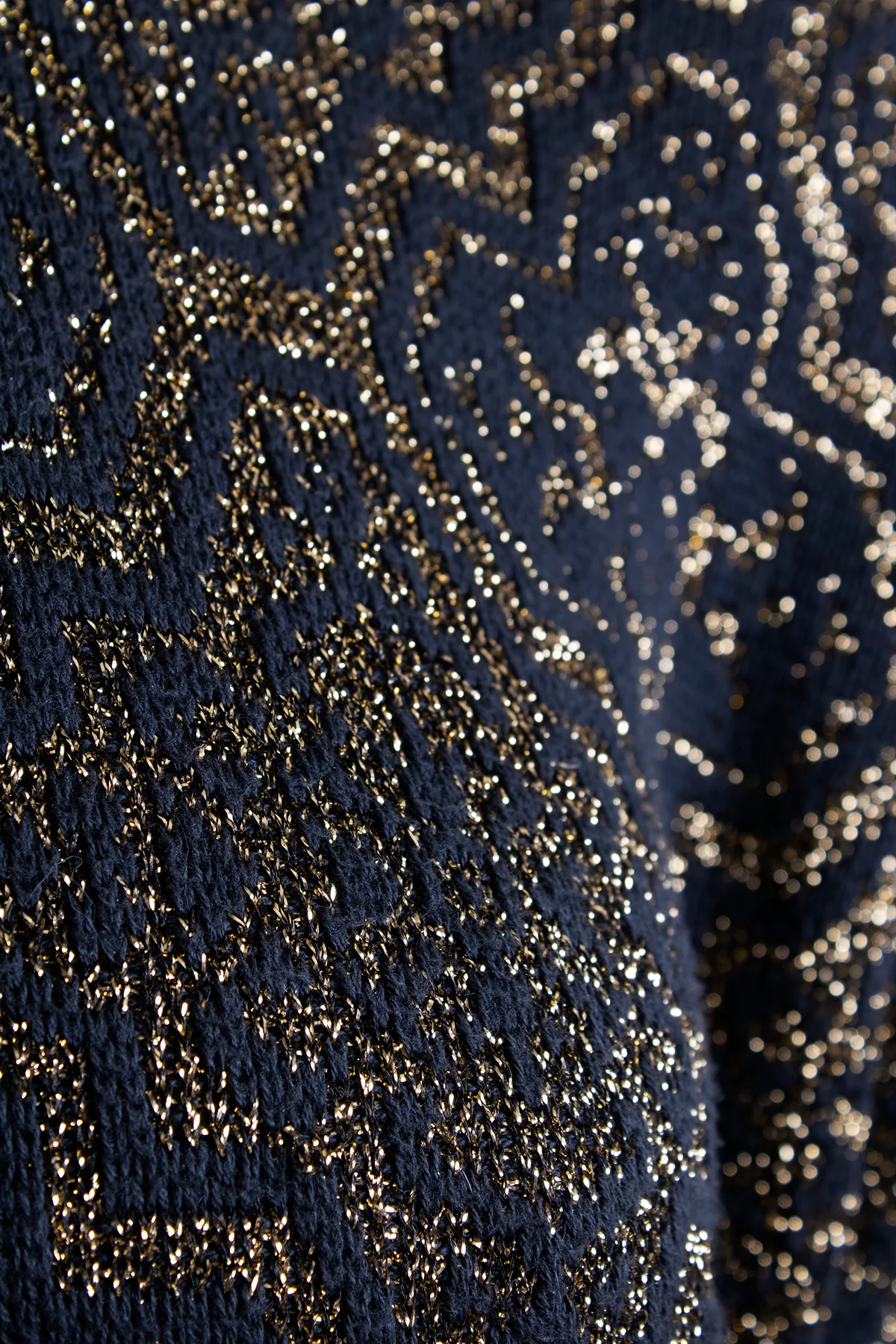 80s/90s Black And Gold Knit Glam Sweater By Pierre Cardin - Image 8