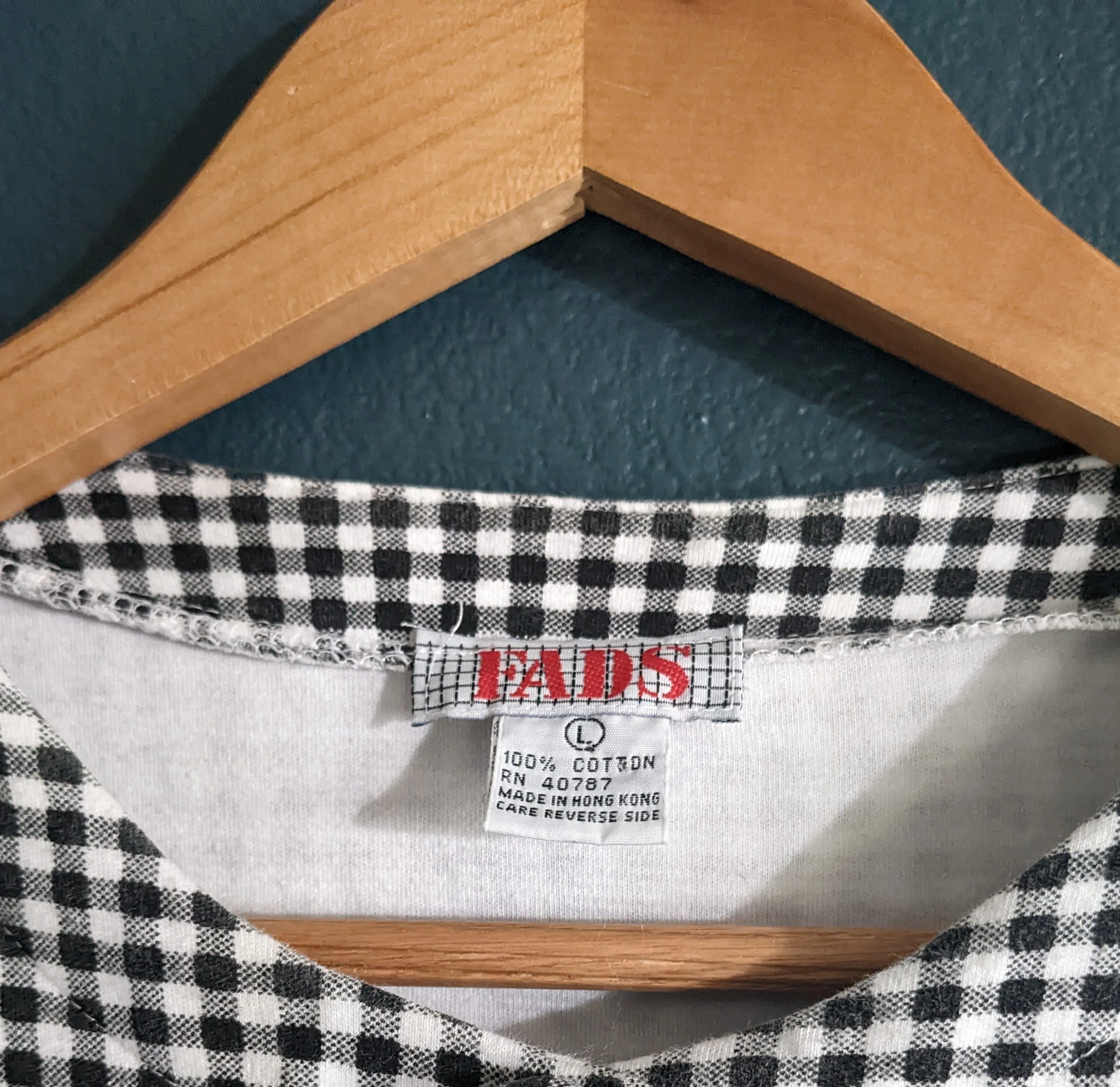 80s/90s Black And White Checkered Jumpsuit By Fads - Image 6