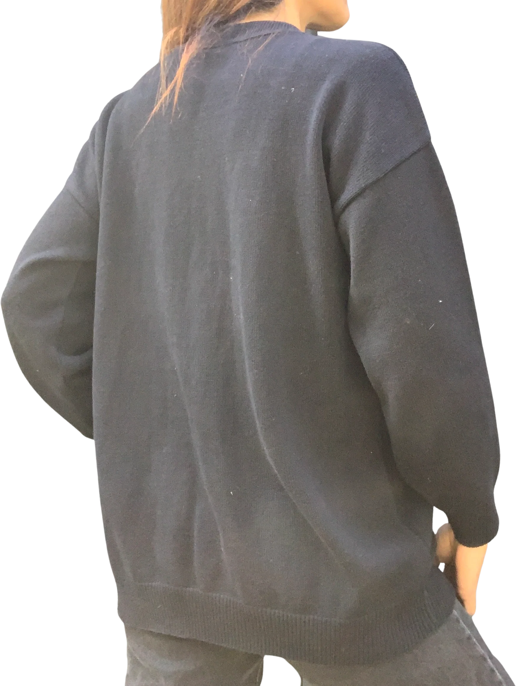 80s/90s Black Captain's Sweater By Mardel - Image 2